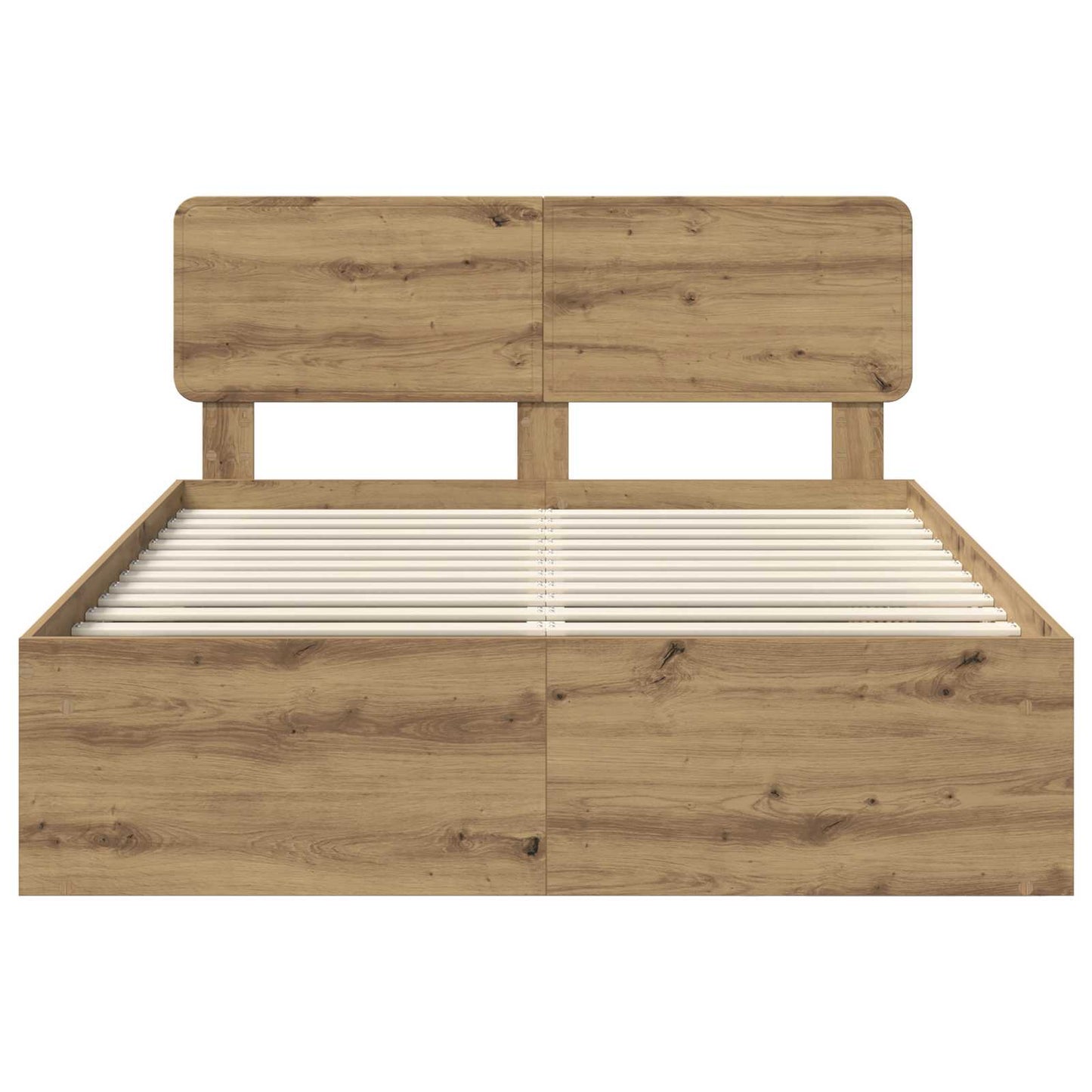 Bedframe Ambachtelijk eiken 150 x 200 cm Massief grenenhout is nu te koop bij PeponiXL, paradijselijk wonen!