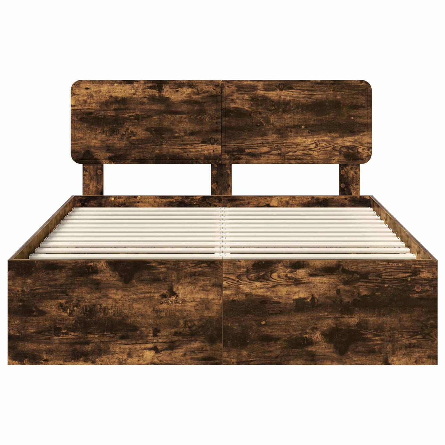 Bedframe Gerookt eiken 140 x 200 cm Massief grenenhout is nu te koop bij PeponiXL, paradijselijk wonen!