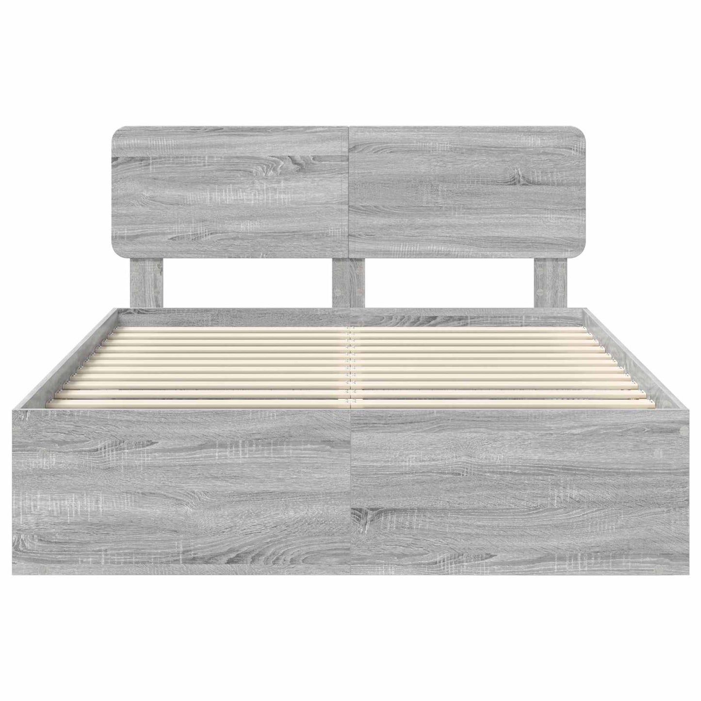 Bedframe Grijs Sonoma 140 x 200 cm Massief grenenhout is nu te koop bij PeponiXL, paradijselijk wonen!