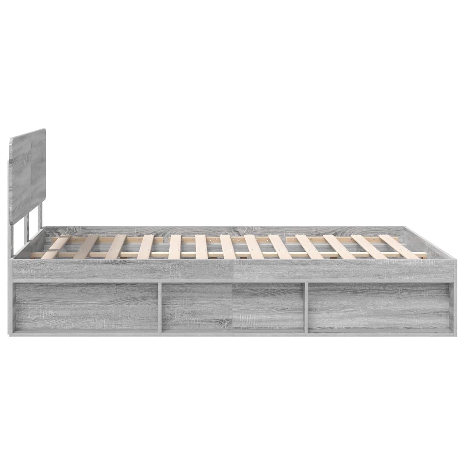 Bedframe Grijs Sonoma 140 x 200 cm Massief grenenhout is nu te koop bij PeponiXL, paradijselijk wonen!