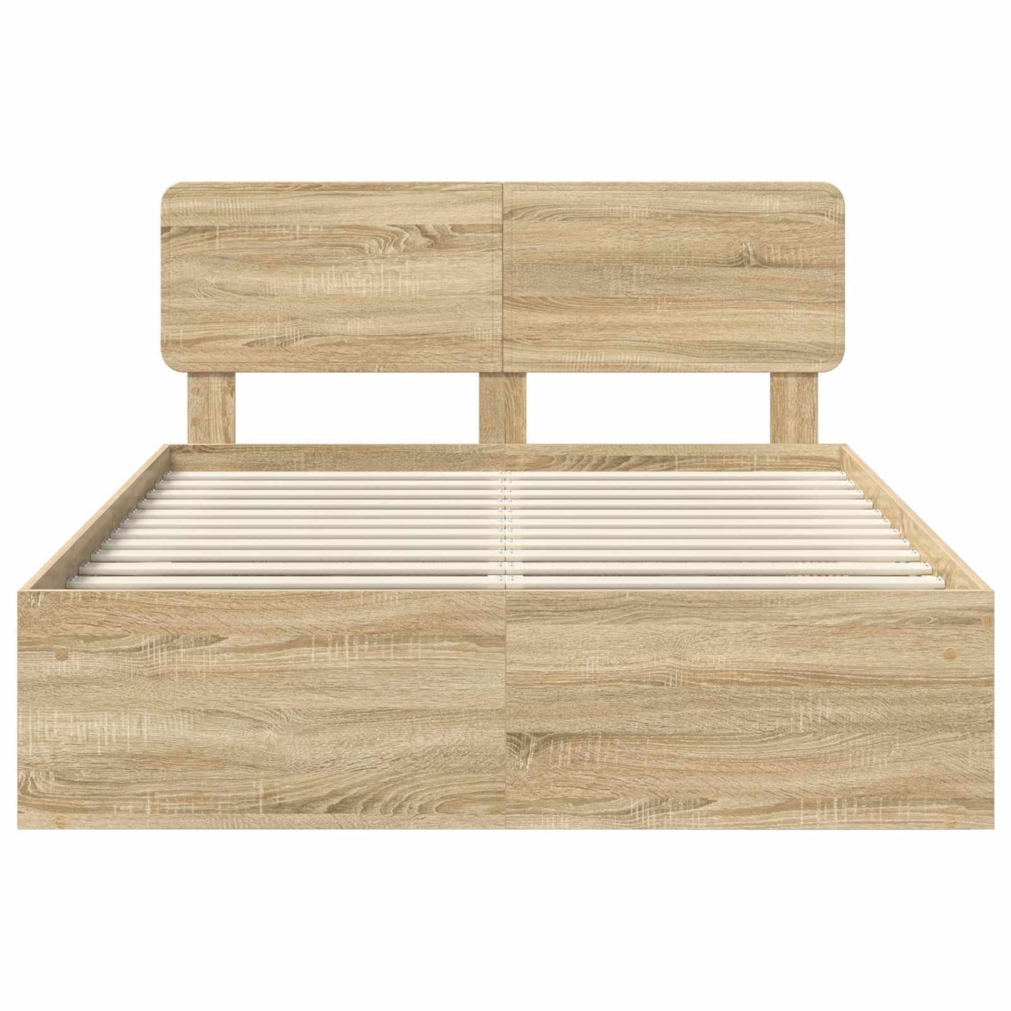 Bedframe met hoofdeinde Sonoma 140 x 190 cm Massief grenenhout is nu te koop bij PeponiXL, paradijselijk wonen!