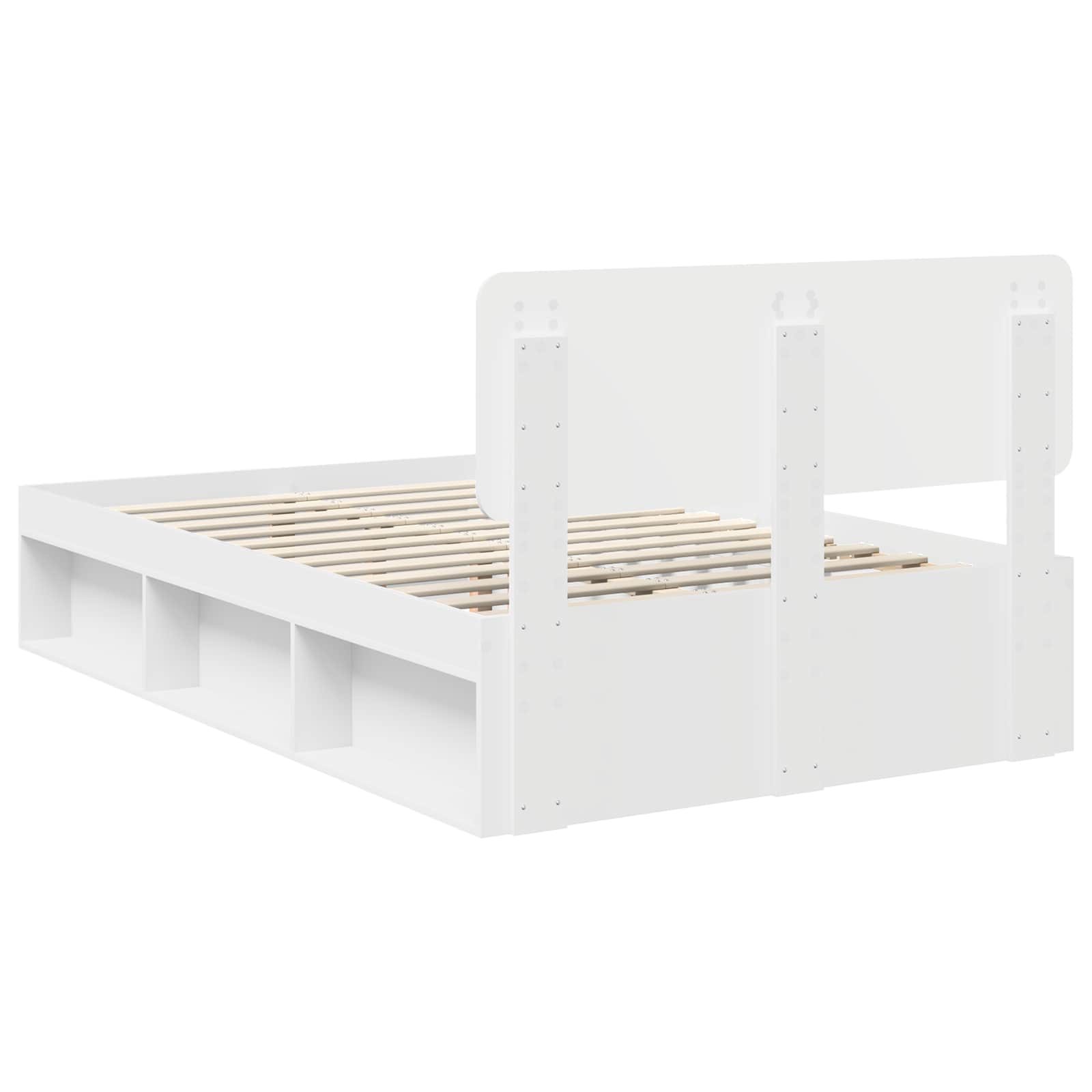 Bedframe met hoofdeinde Wit 120 x 200 cm Massief grenenhout is nu te koop bij PeponiXL, paradijselijk wonen!