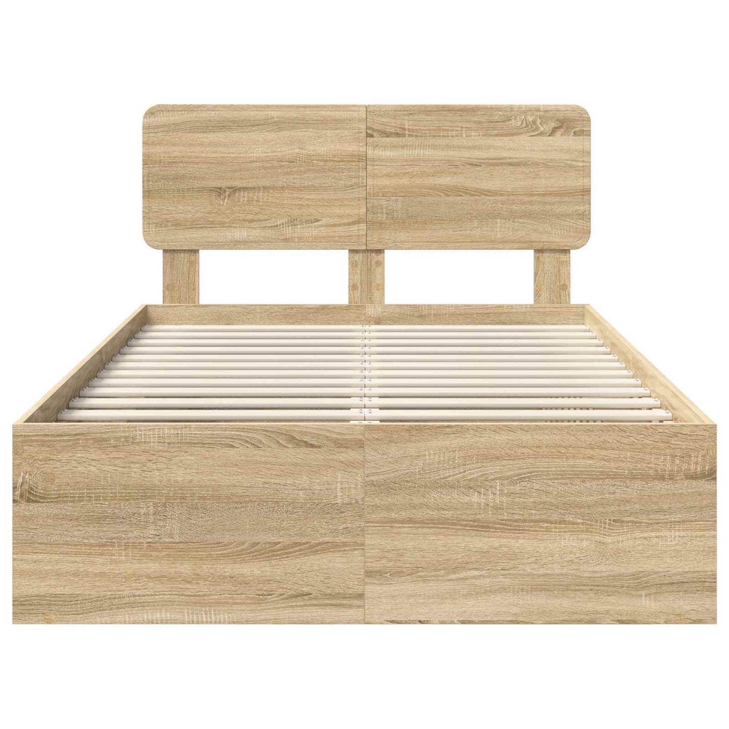 Bedframe met hoofdeinde Sonoma 120 x 200 cm Massief grenenhout is nu te koop bij PeponiXL, paradijselijk wonen!