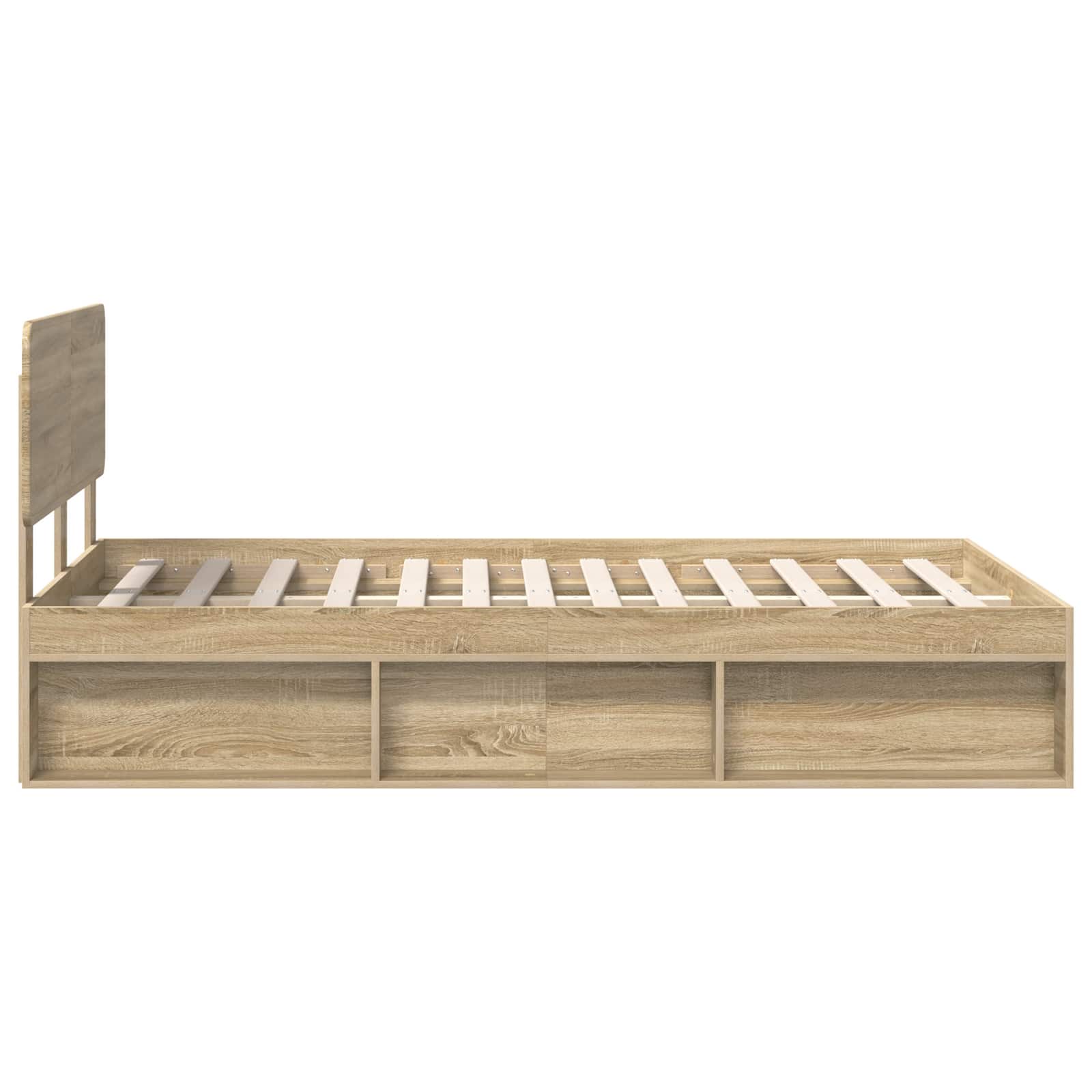 Bedframe met hoofdeinde Sonoma 120 x 200 cm Massief grenenhout is nu te koop bij PeponiXL, paradijselijk wonen!