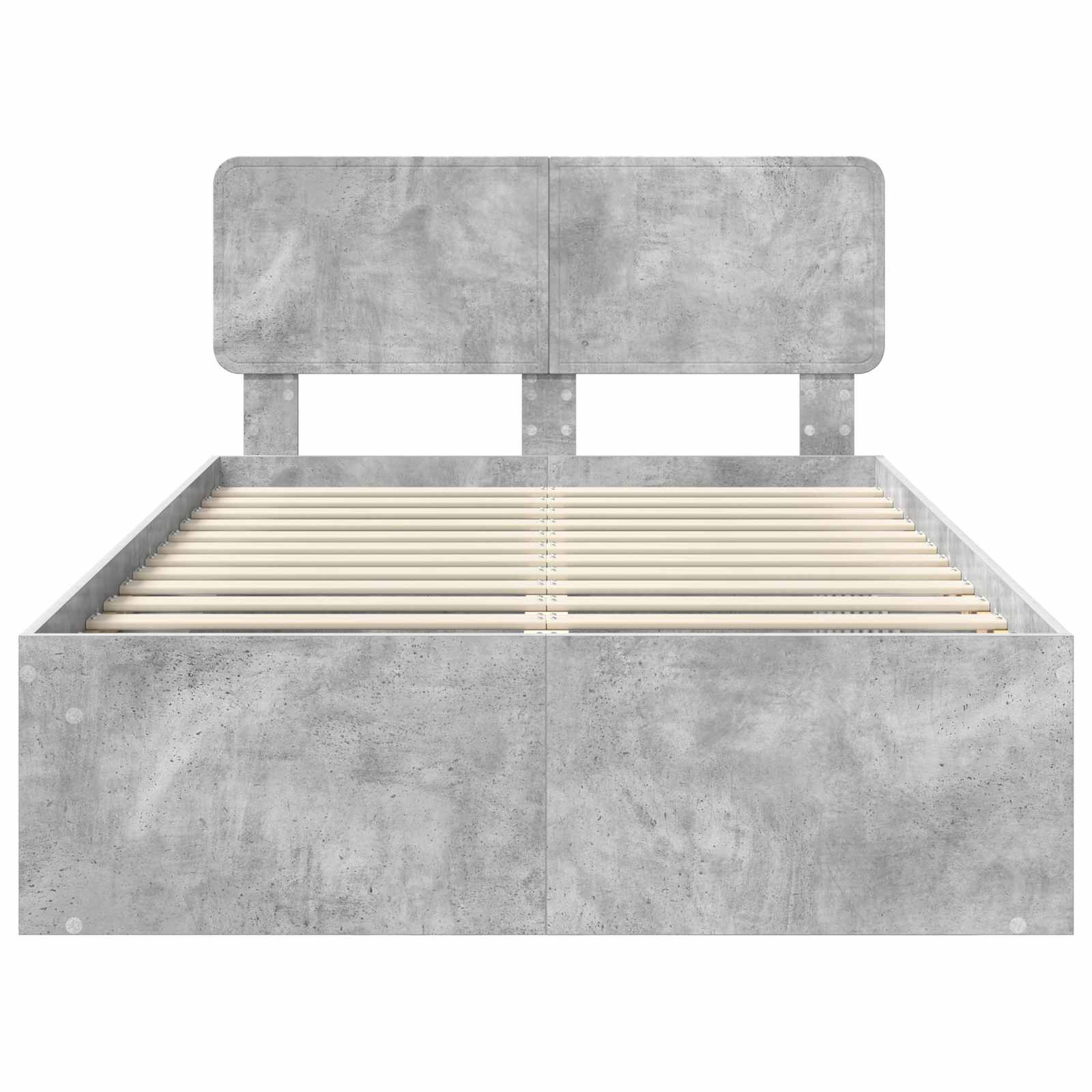 Bedframe met hoofdeinde Beton 120 x 200 cm Massief grenenhout is nu te koop bij PeponiXL, paradijselijk wonen!