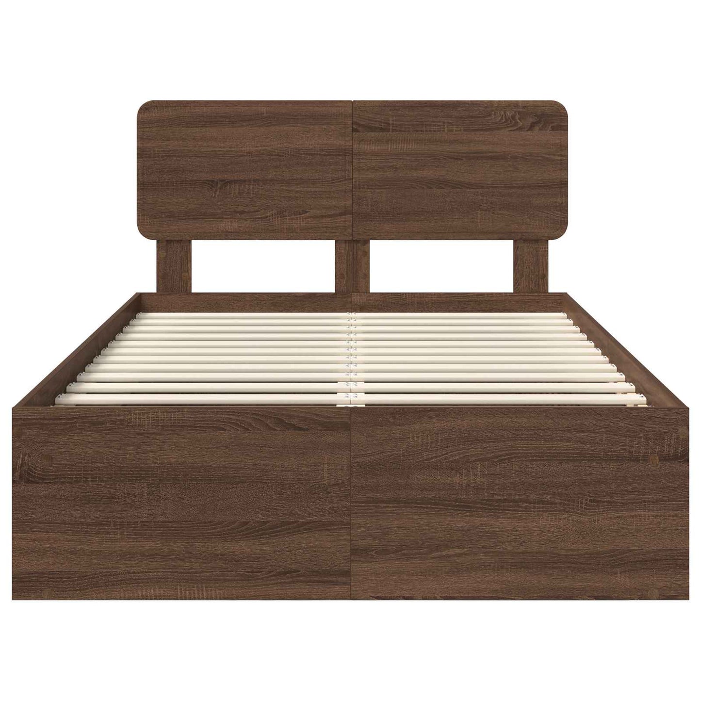Bedframe Bruin Eiken 120 x 200 cm Massief grenenhout is nu te koop bij PeponiXL, paradijselijk wonen!