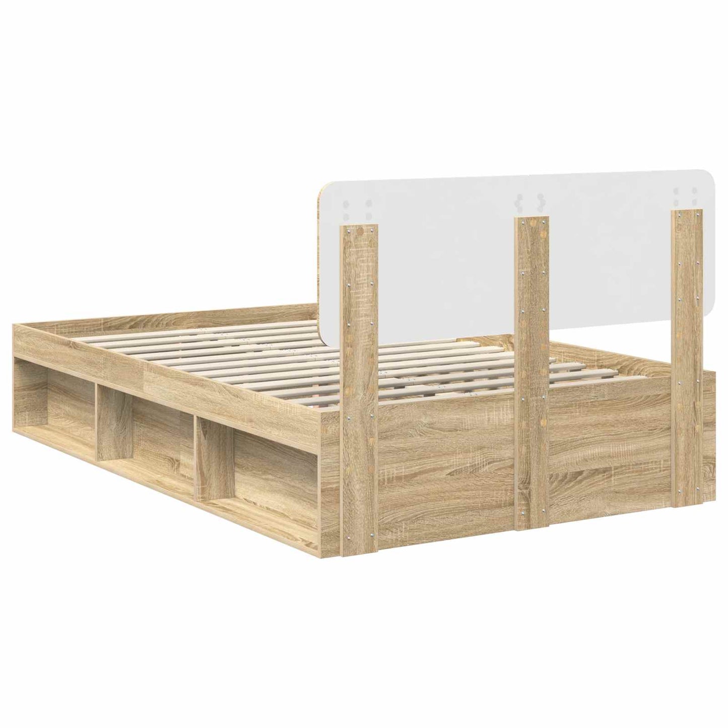 Bedframe met hoofdeinde Sonoma 120 x 190 cm Massief grenenhout is nu te koop bij PeponiXL, paradijselijk wonen!