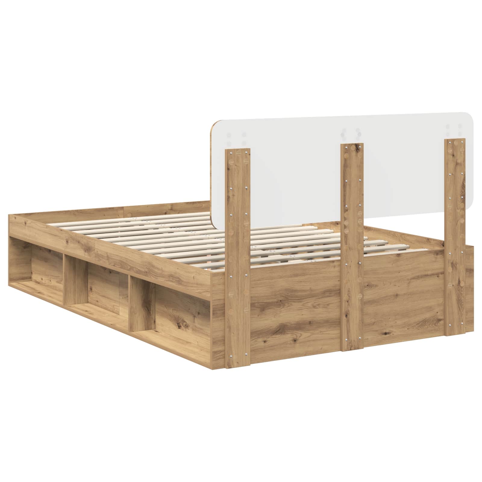 Bedframe Ambachtelijk eiken 120 x 190 cm Massief grenenhout is nu te koop bij PeponiXL, paradijselijk wonen!