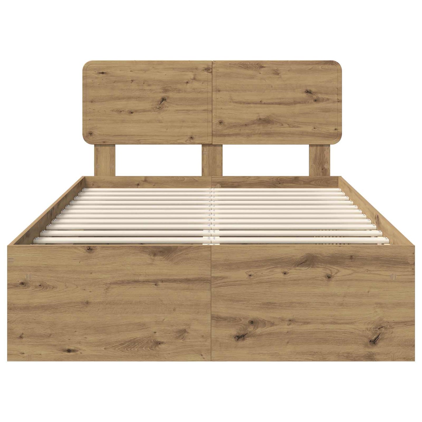 Bedframe Ambachtelijk eiken 120 x 190 cm Massief grenenhout is nu te koop bij PeponiXL, paradijselijk wonen!