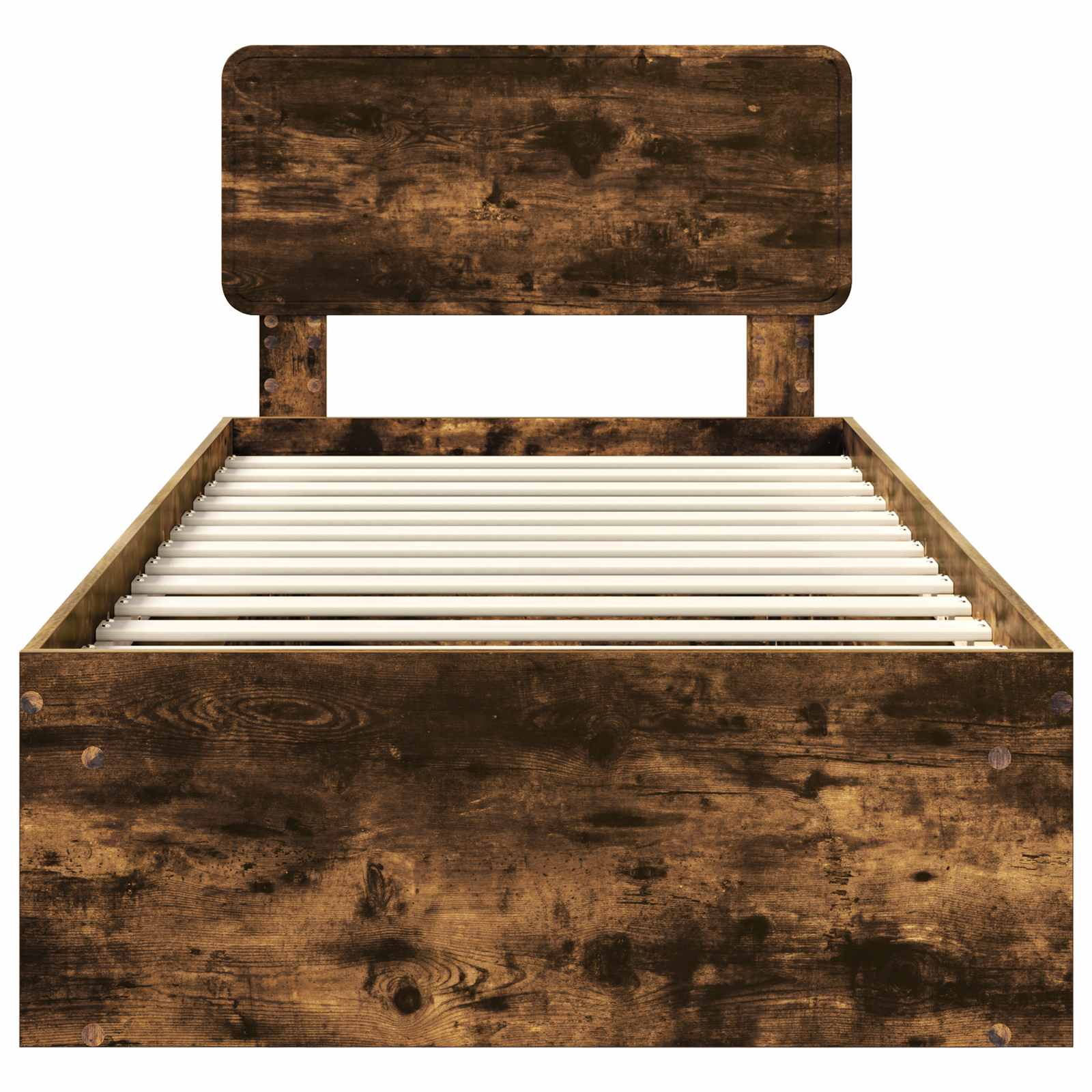 Bedframe Gerookt eiken 100 x 200 cm Massief grenenhout is nu te koop bij PeponiXL, paradijselijk wonen!