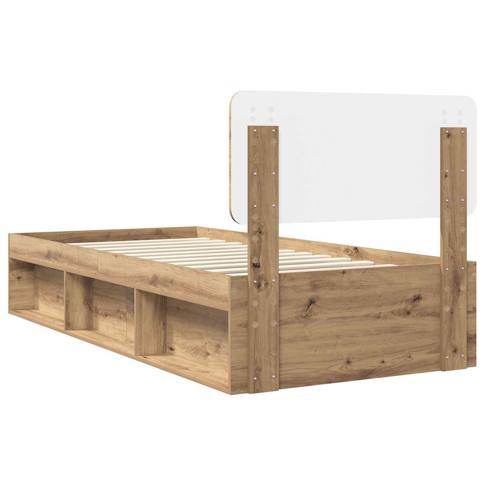 Bedframe Ambachtelijk eiken 100 x 200 cm Massief grenenhout is nu te koop bij PeponiXL, paradijselijk wonen!