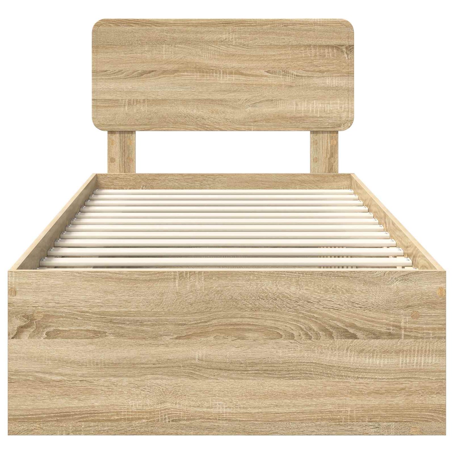 Bedframe Sonoma Eiken 90 x 200 cm Massief grenenhout is nu te koop bij PeponiXL, paradijselijk wonen!