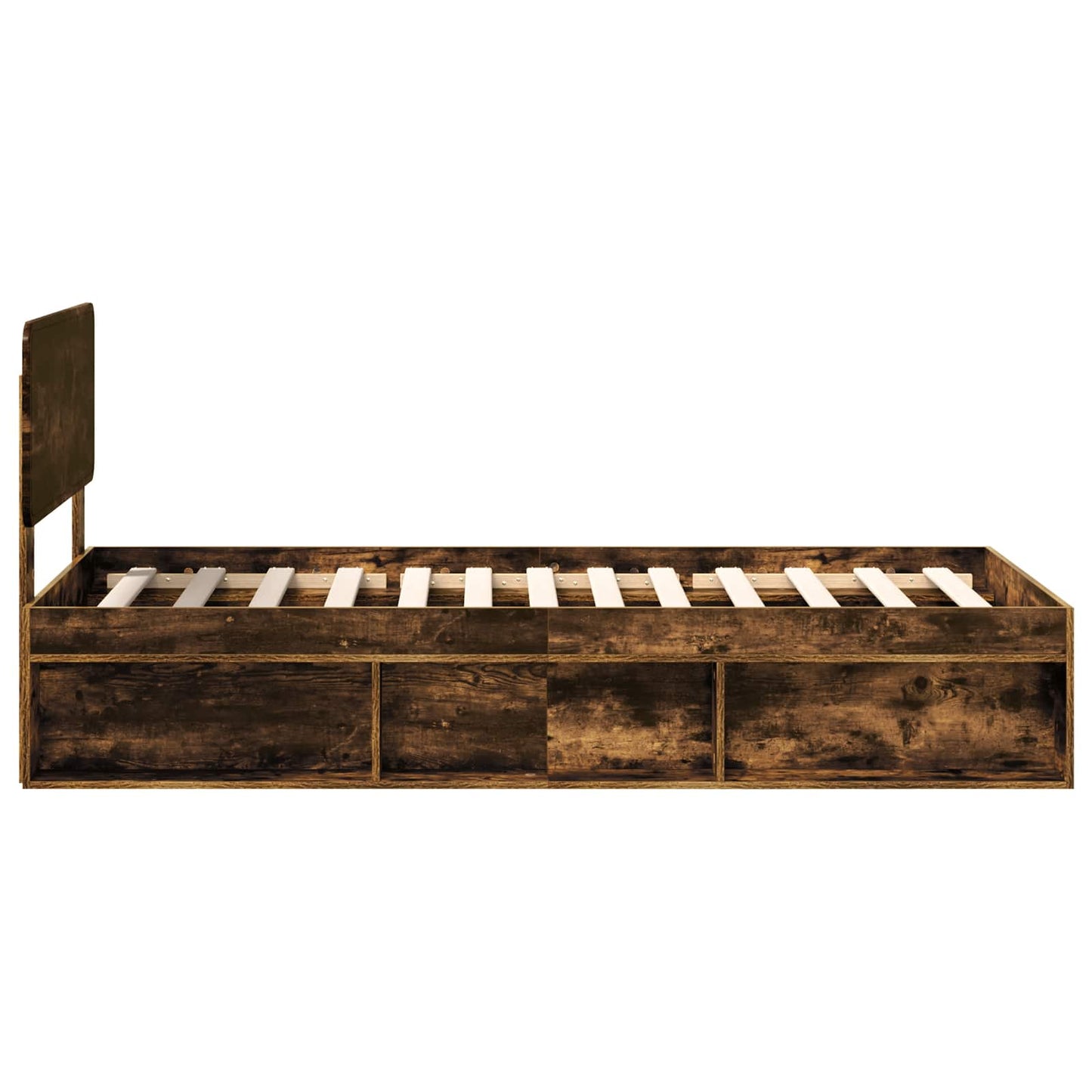 Bedframe Gerookt eiken 90 x 200 cm Massief grenenhout is nu te koop bij PeponiXL, paradijselijk wonen!