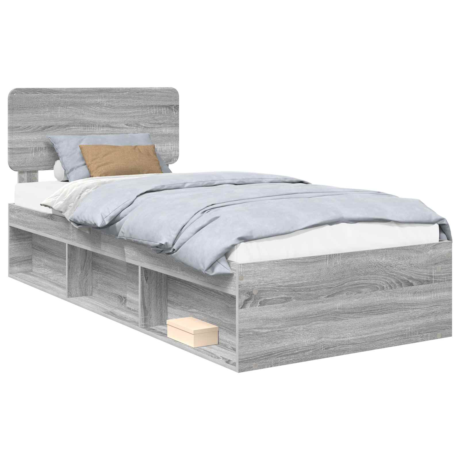 Bedframe Grijs Sonoma 90 x 200 cm Massief grenenhout is nu te koop bij PeponiXL, paradijselijk wonen!
