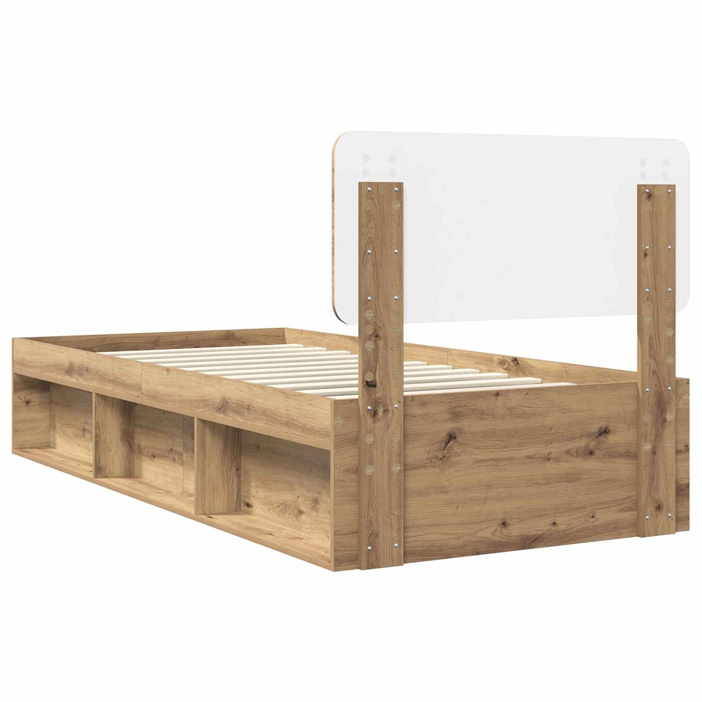 Bedframe Ambachtelijk eiken 90 x 200 cm Massief grenenhout is nu te koop bij PeponiXL, paradijselijk wonen!