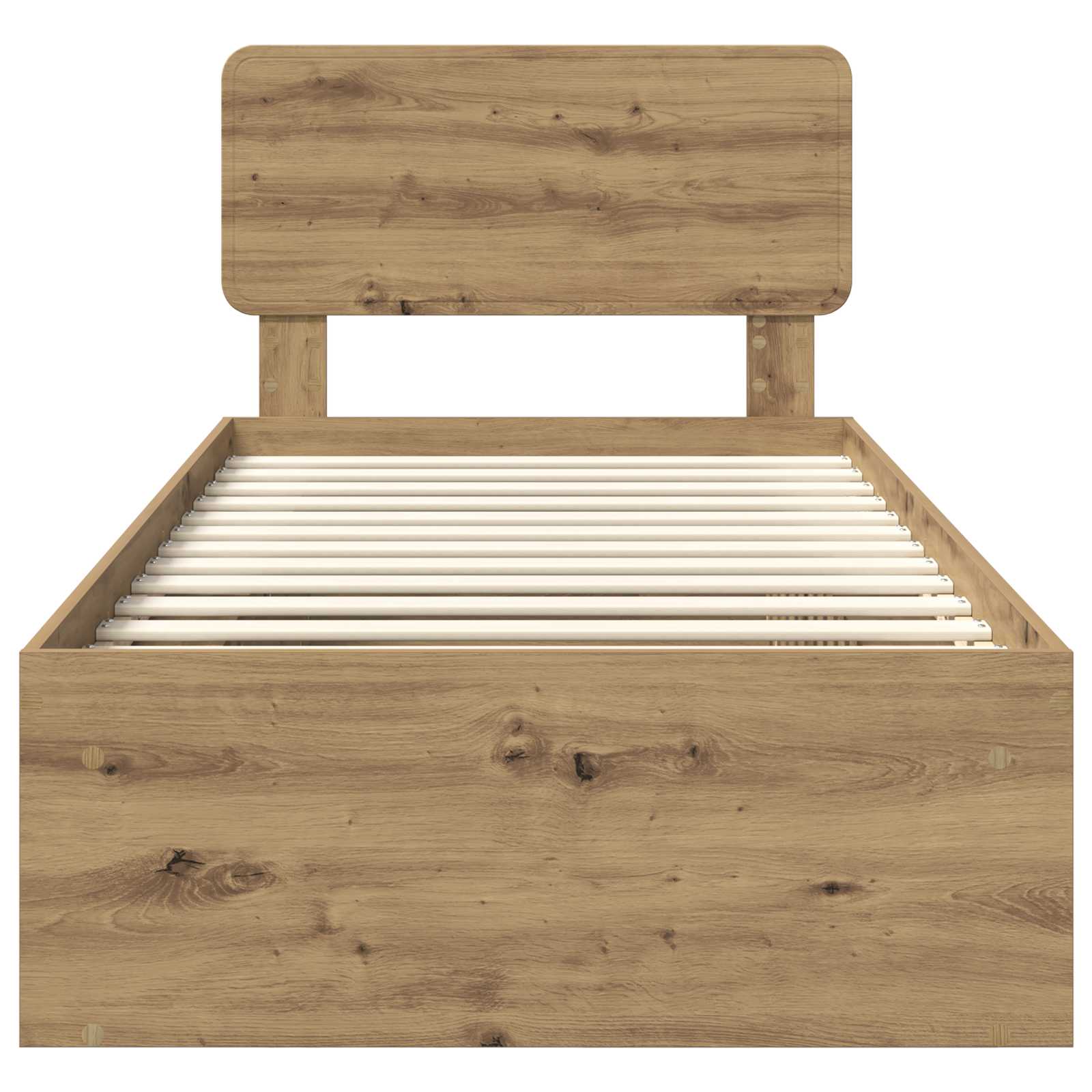 Bedframe Ambachtelijk eiken 90 x 200 cm Massief grenenhout is nu te koop bij PeponiXL, paradijselijk wonen!