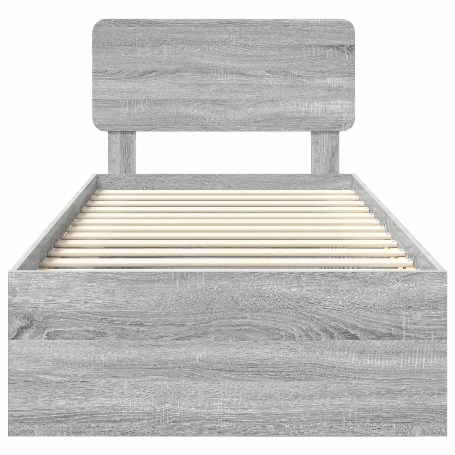 Bedframe Grijs Sonoma 90 x 190 cm Massief grenenhout is nu te koop bij PeponiXL, paradijselijk wonen!