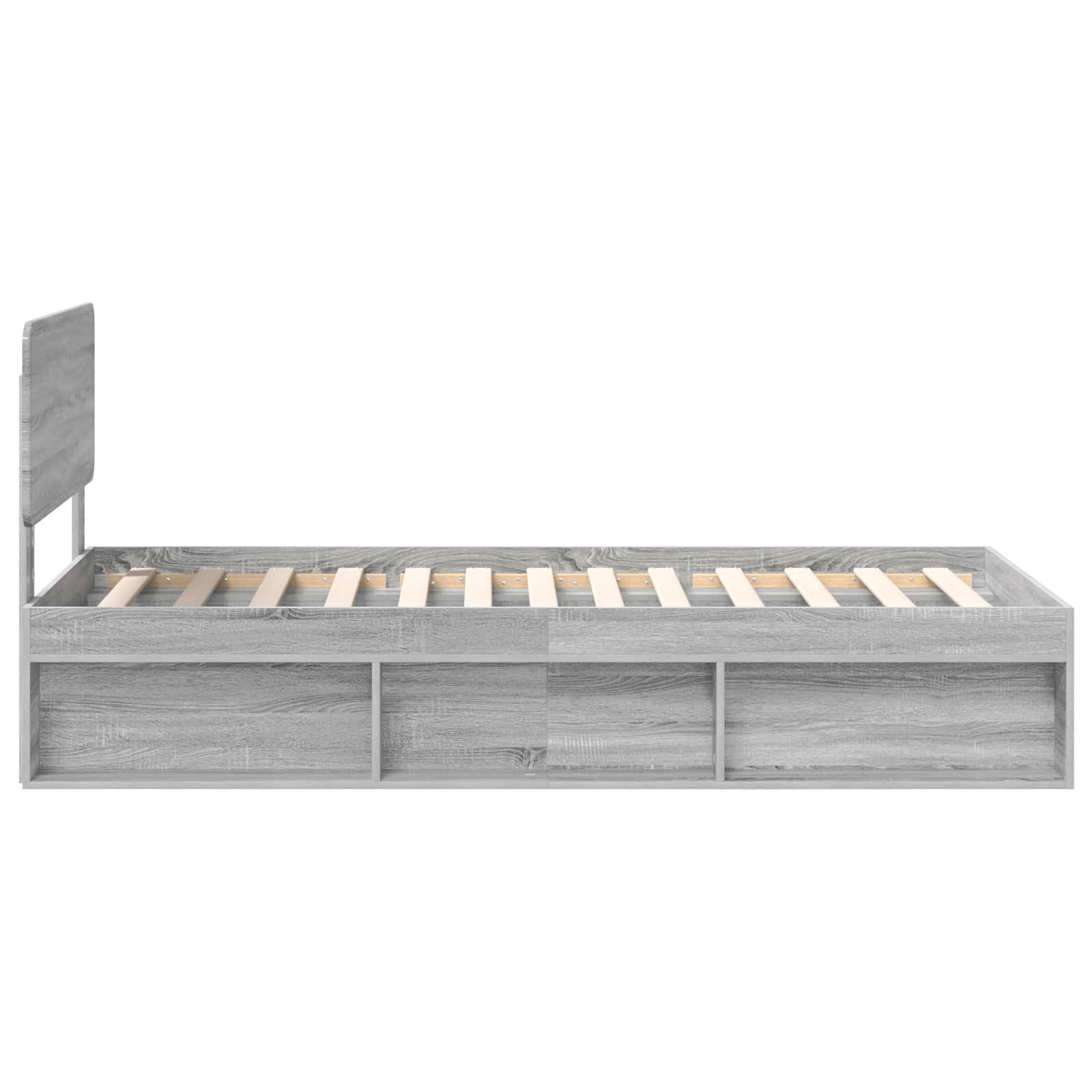 Bedframe Grijs Sonoma 90 x 190 cm Massief grenenhout is nu te koop bij PeponiXL, paradijselijk wonen!