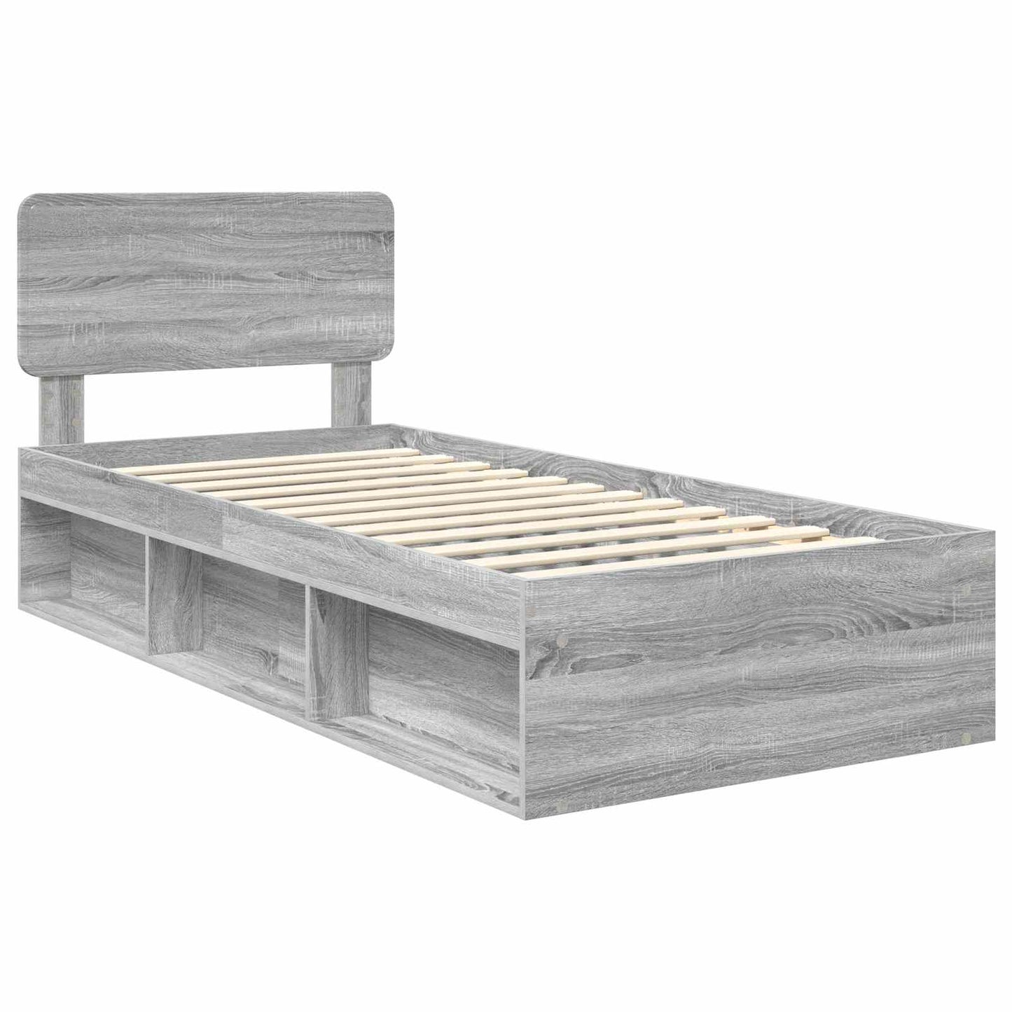 Bedframe Grijs Sonoma 75 x 190 cm Massief grenenhout is nu te koop bij PeponiXL, paradijselijk wonen!