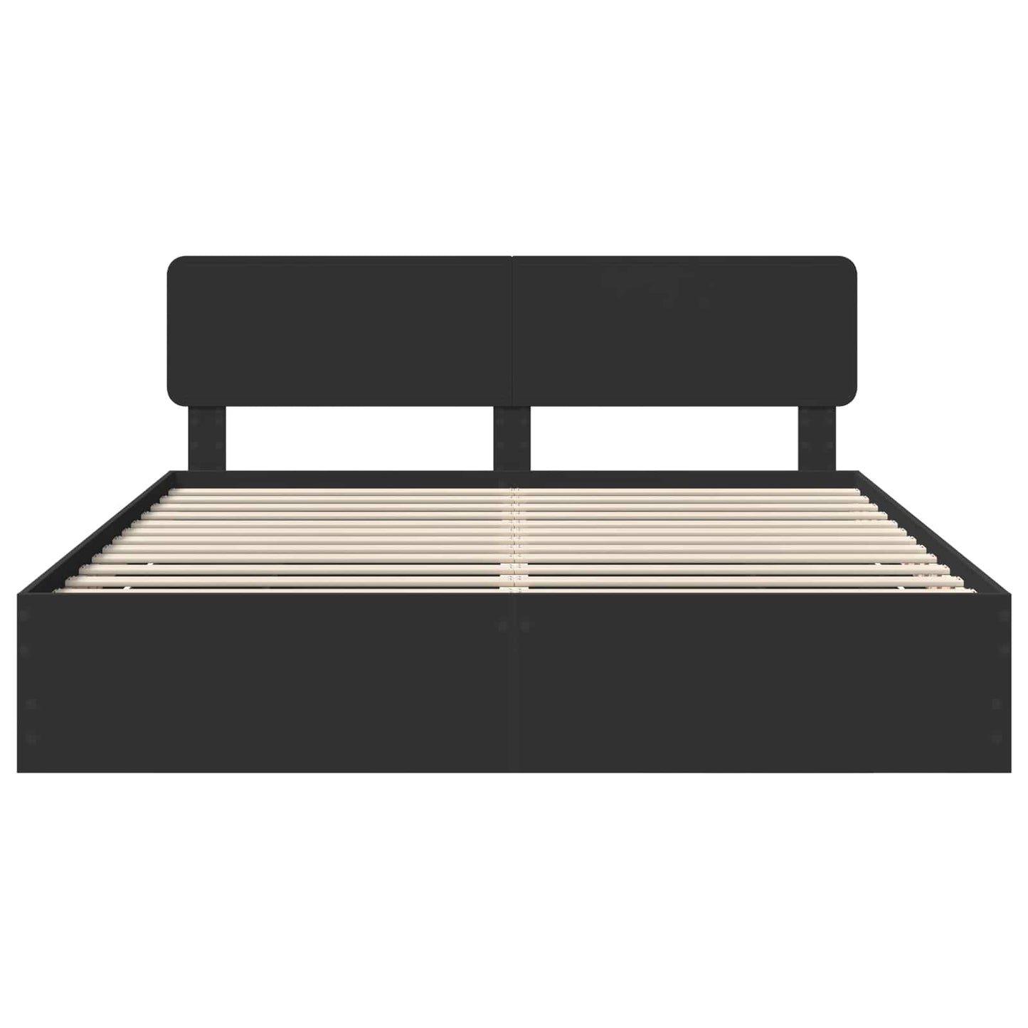 Bedframe met lade Zwart 200 x 200 cm Geconstrueerd hout is nu te koop bij PeponiXL, paradijselijk wonen!