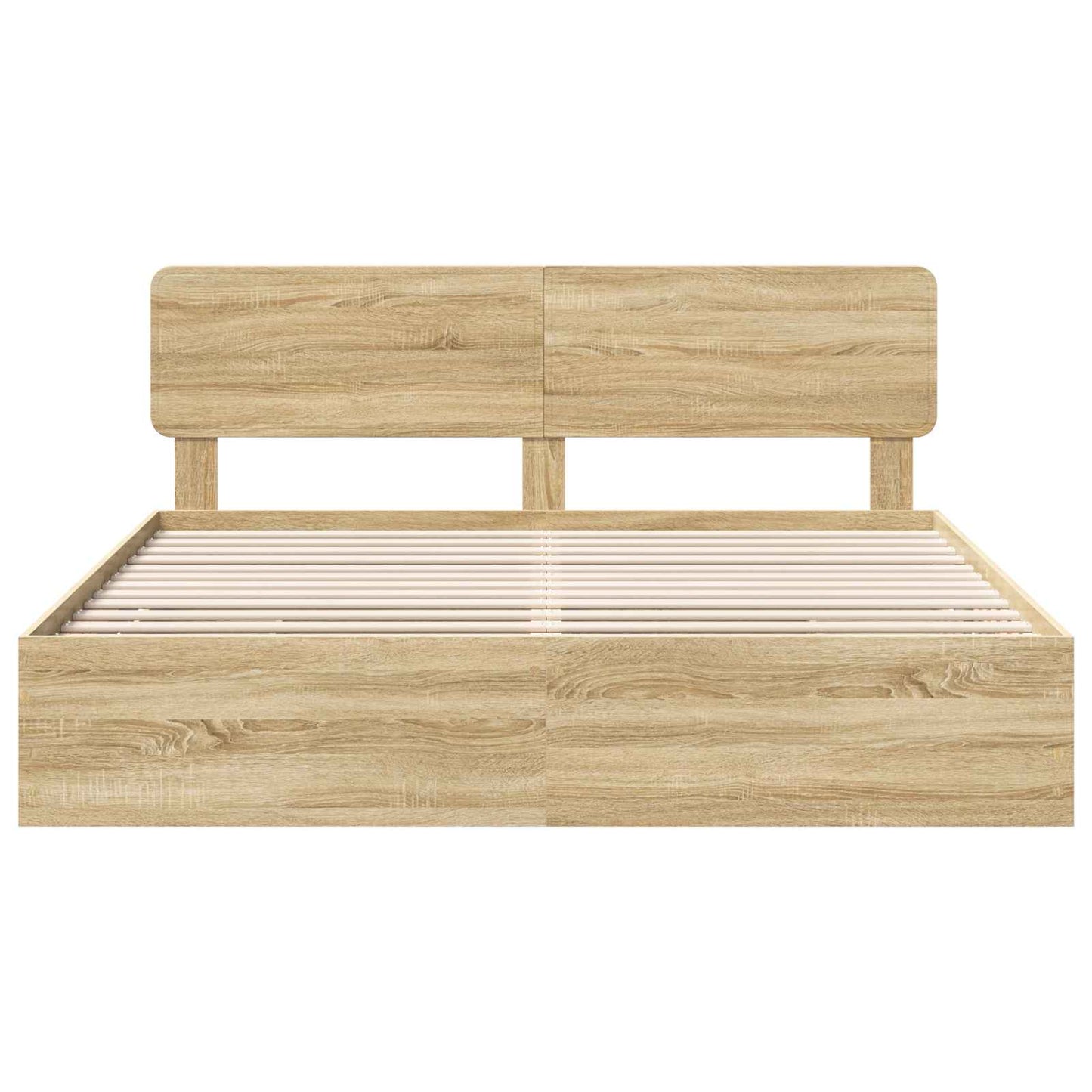 Bedframe met lade Sonoma Eiken 200 x 200 cm Geconstrueerd hout is nu te koop bij PeponiXL, paradijselijk wonen!