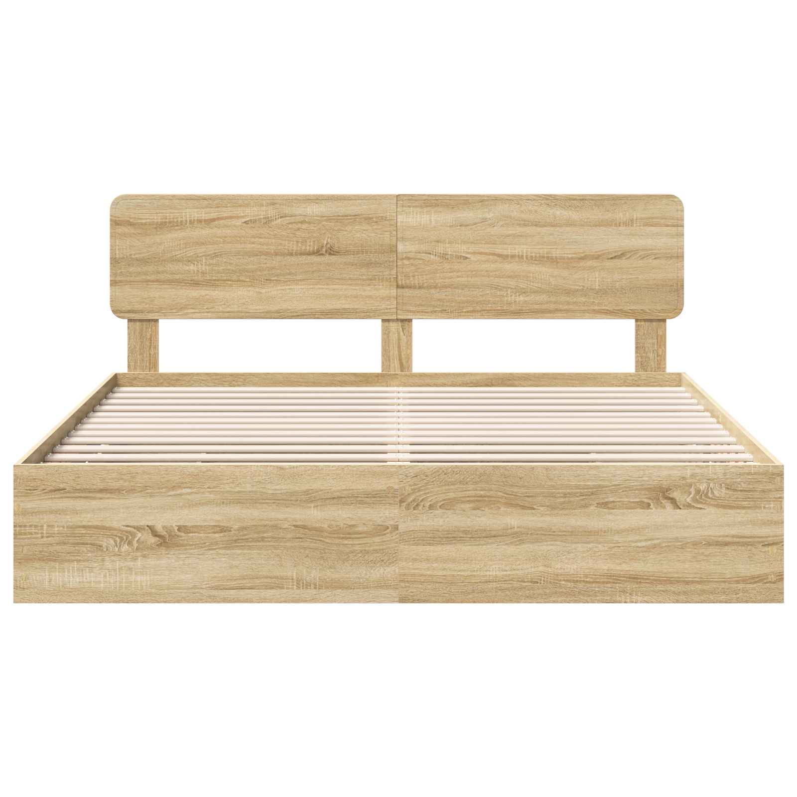 Bedframe met lade Sonoma Eiken 200 x 200 cm Geconstrueerd hout is nu te koop bij PeponiXL, paradijselijk wonen!