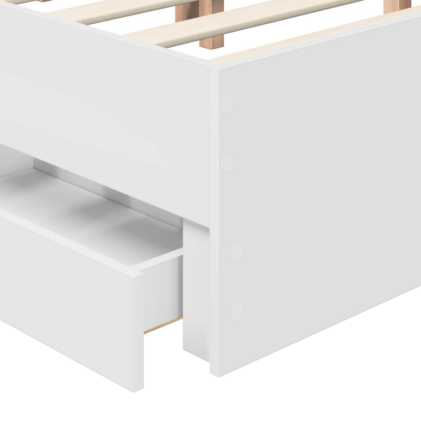 Bedframe met lade Wit 180 x 200 cm Geconstrueerd hout is nu te koop bij PeponiXL, paradijselijk wonen!