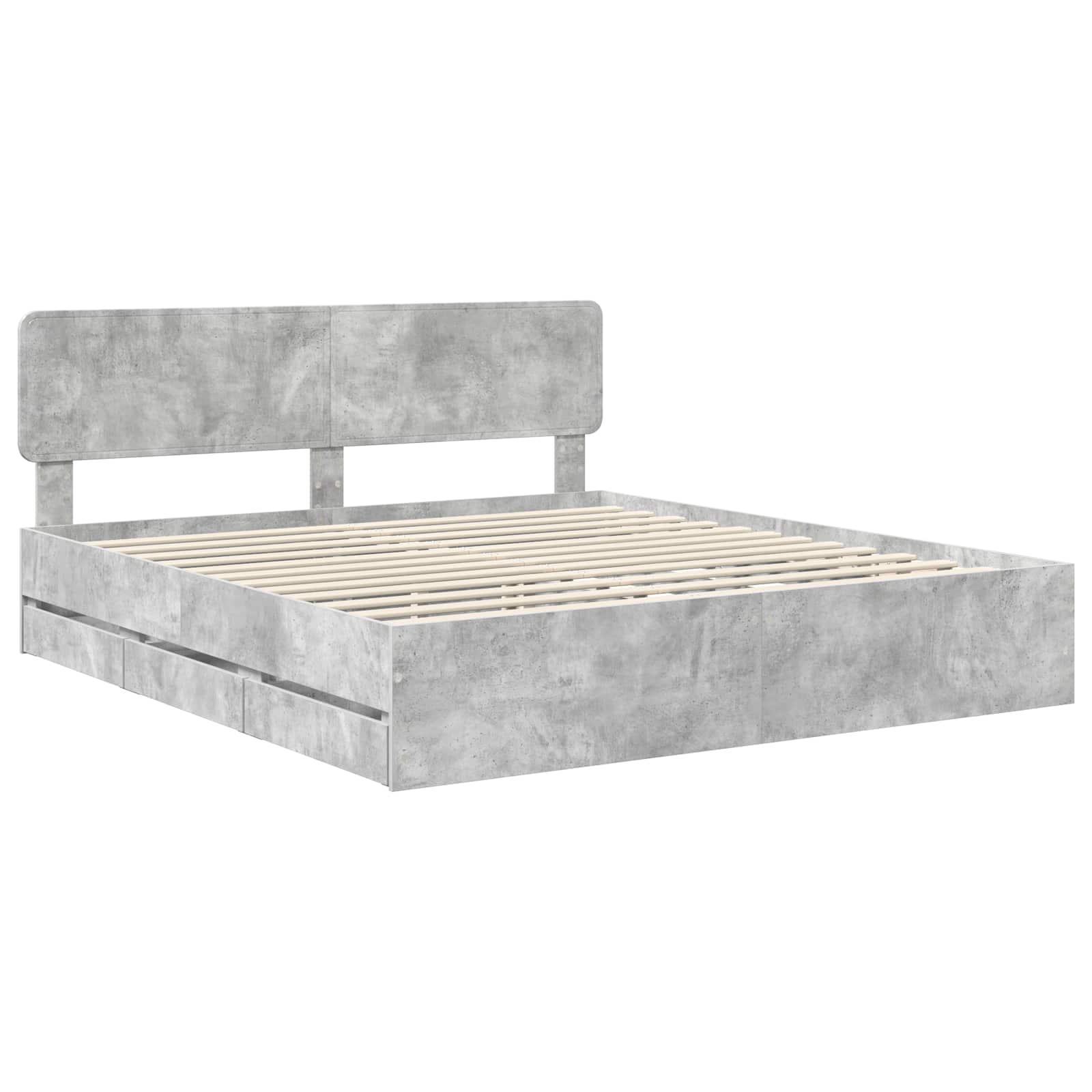 Bedframe met lade Beton Grijs 180 x 200 cm Geconstrueerd hout is nu te koop bij PeponiXL, paradijselijk wonen!