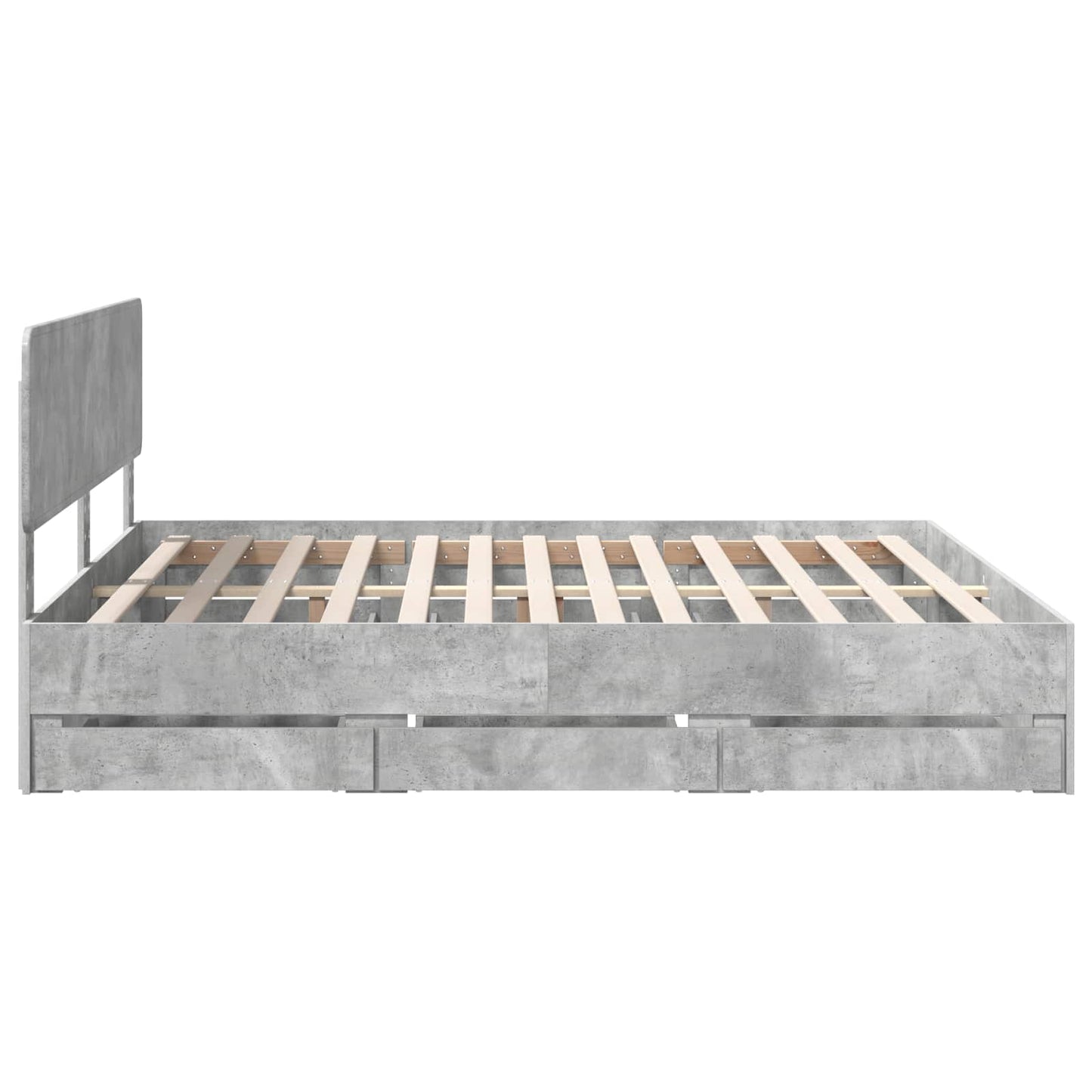 Bedframe met lade Beton Grijs 180 x 200 cm Geconstrueerd hout is nu te koop bij PeponiXL, paradijselijk wonen!