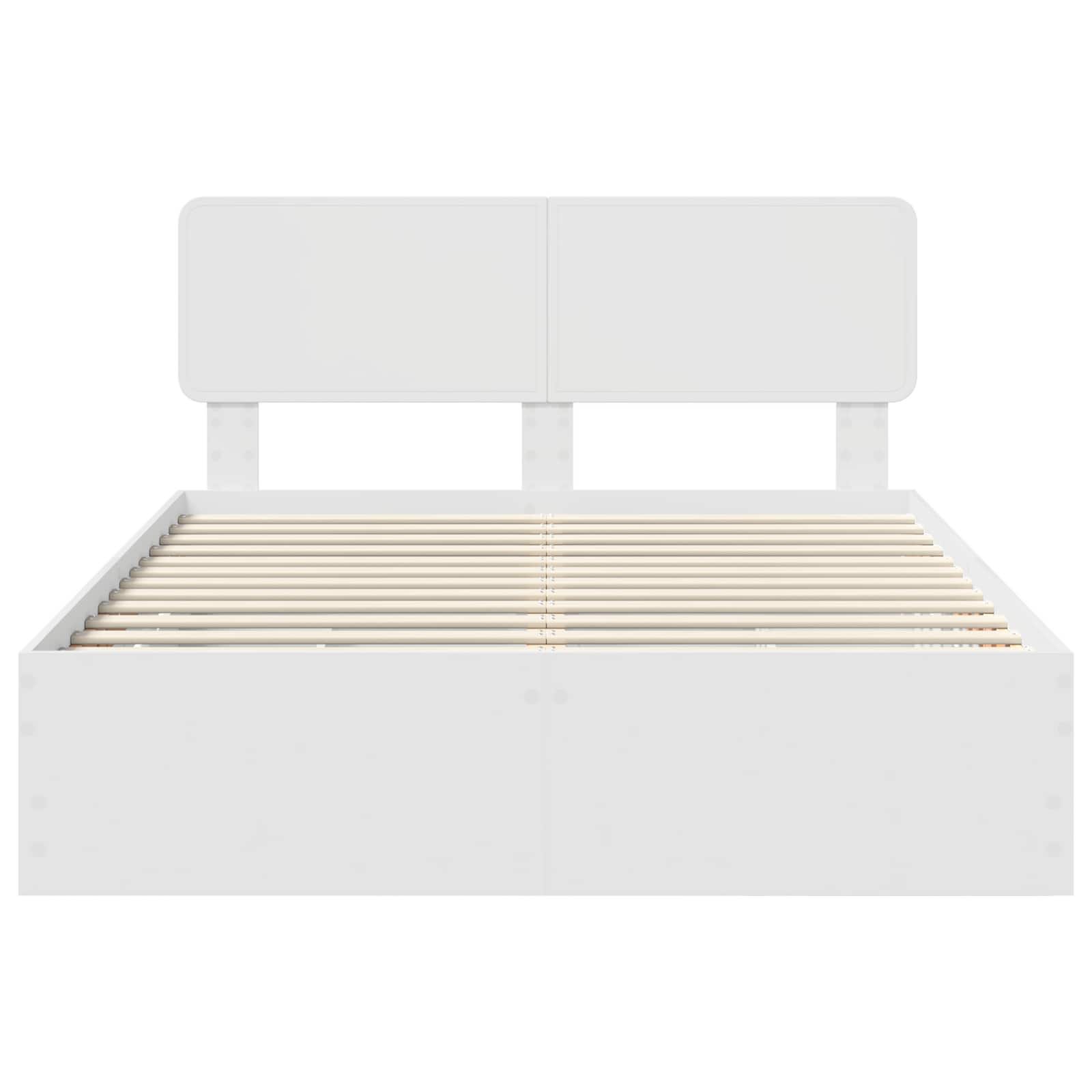 Bedframe met lade Wit 160 x 200 cm Geconstrueerd hout is nu te koop bij PeponiXL, paradijselijk wonen!
