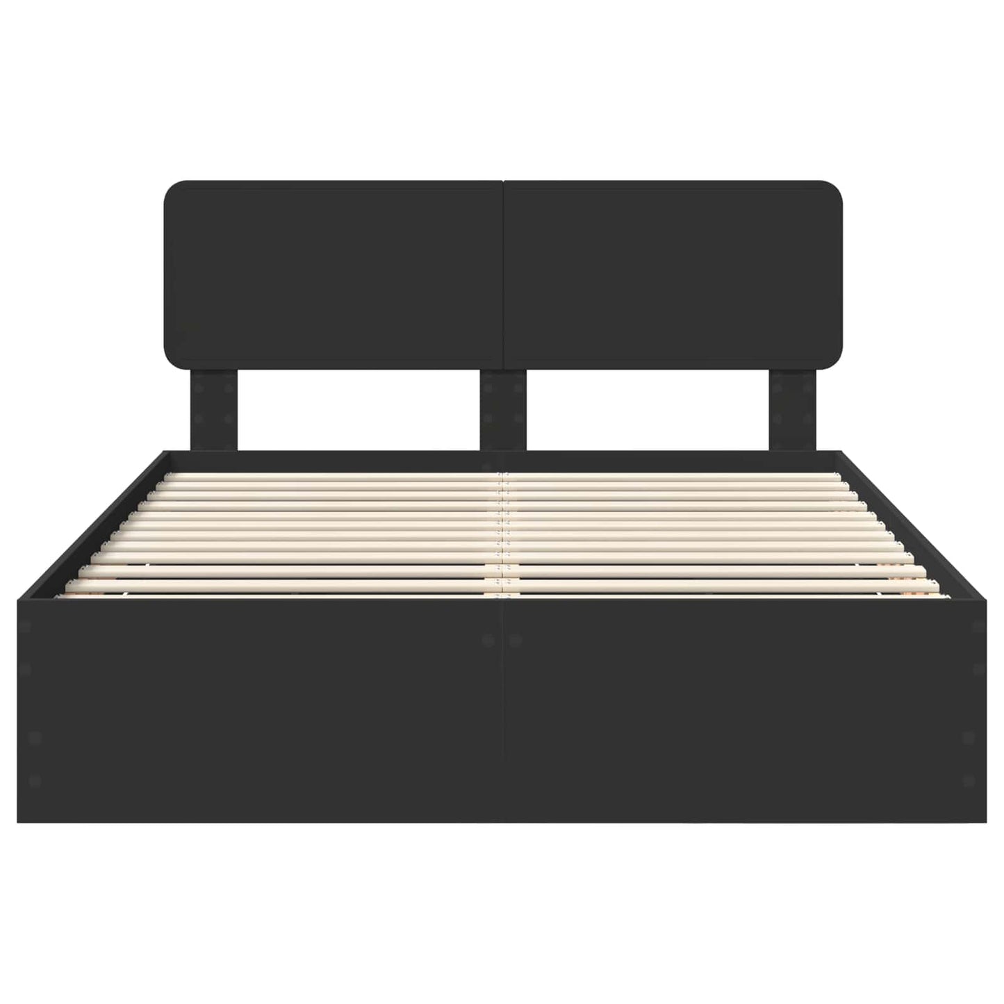 Bedframe met lade Zwart 160 x 200 cm Geconstrueerd hout is nu te koop bij PeponiXL, paradijselijk wonen!