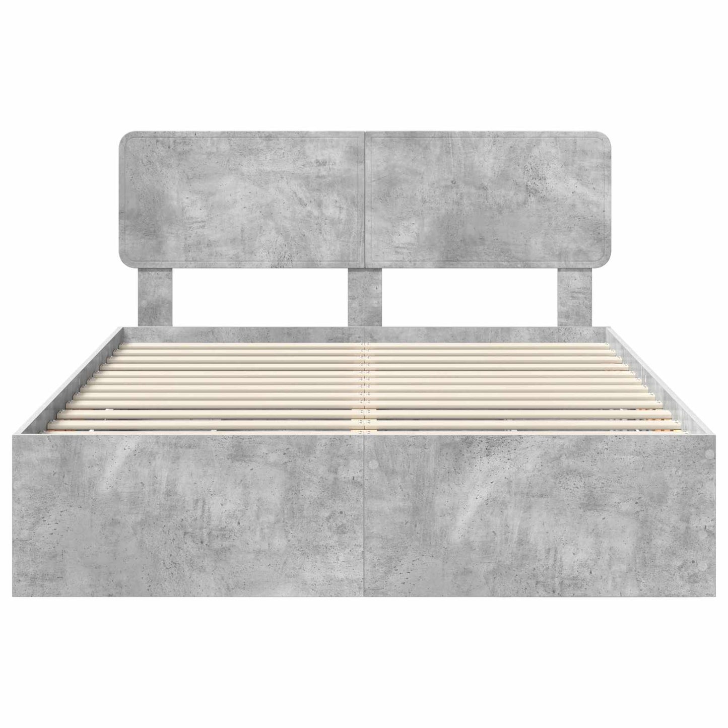 Bedframe met lade Beton Grijs 150 x 200 cm Geconstrueerd hout is nu te koop bij PeponiXL, paradijselijk wonen!