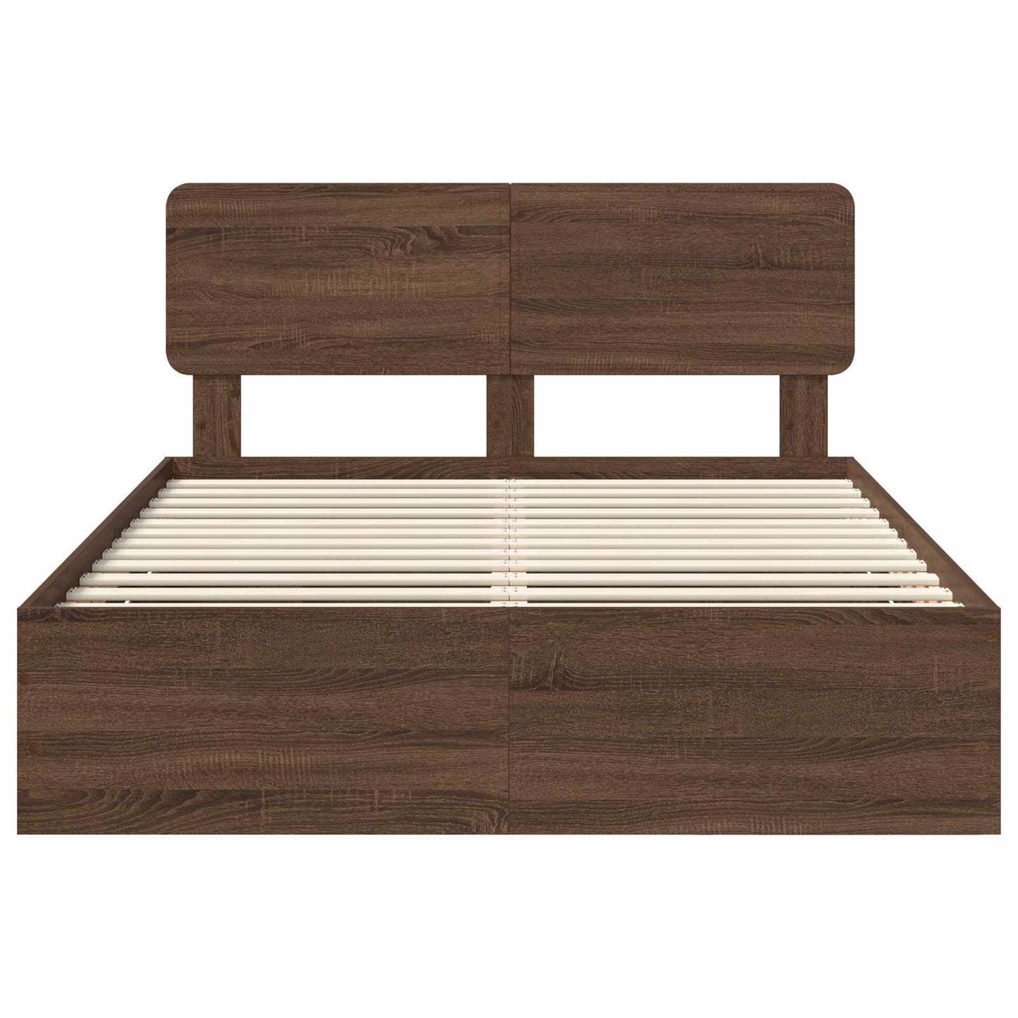 Bedframe met lade Bruine eik 150 x 200 cm Geconstrueerd hout is nu te koop bij PeponiXL, paradijselijk wonen!