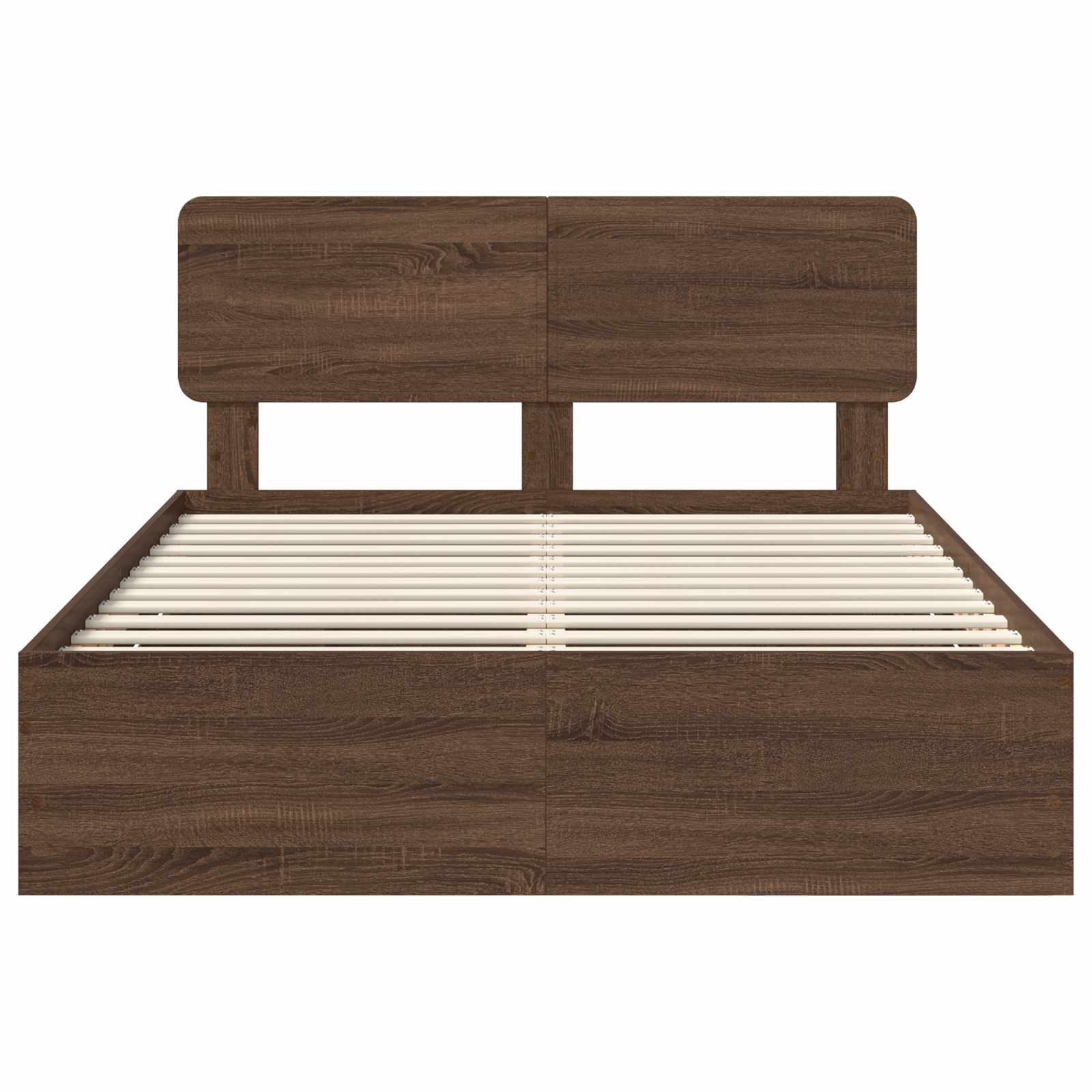 Bedframe met lade Bruine eik 150 x 200 cm Geconstrueerd hout is nu te koop bij PeponiXL, paradijselijk wonen!