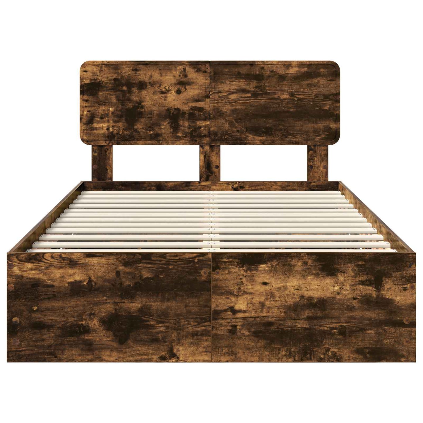 Bedframe met lade Gerookte Eik 135 x 190 cm Geconstrueerd hout is nu te koop bij PeponiXL, paradijselijk wonen!