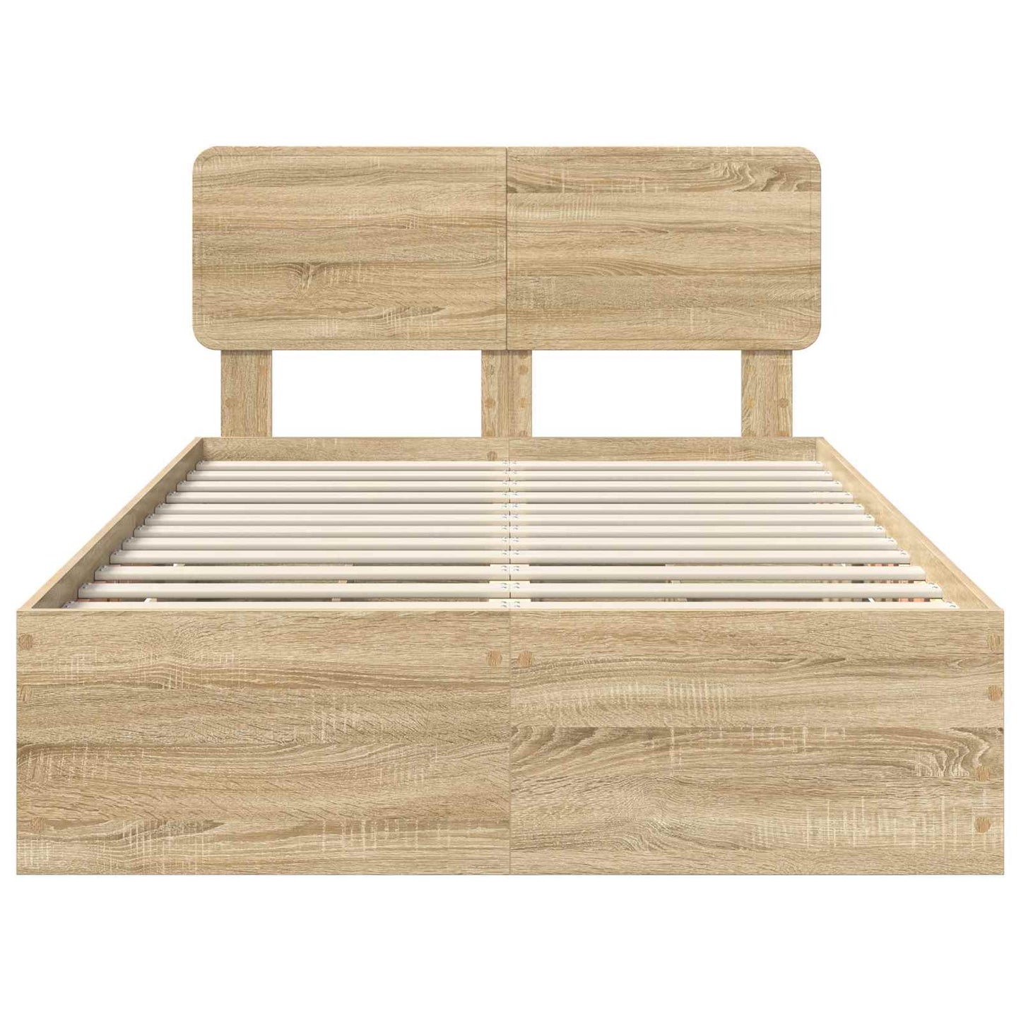 Bedframe met lade Sonoma Eiken 120 x 200 cm Geconstrueerd hout is nu te koop bij PeponiXL, paradijselijk wonen!