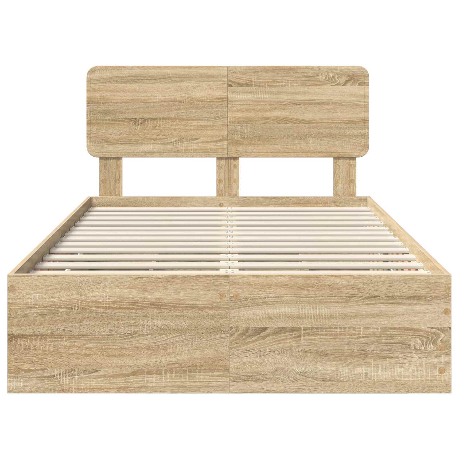 Bedframe met lade Sonoma Eiken 120 x 190 cm Geconstrueerd hout is nu te koop bij PeponiXL, paradijselijk wonen!