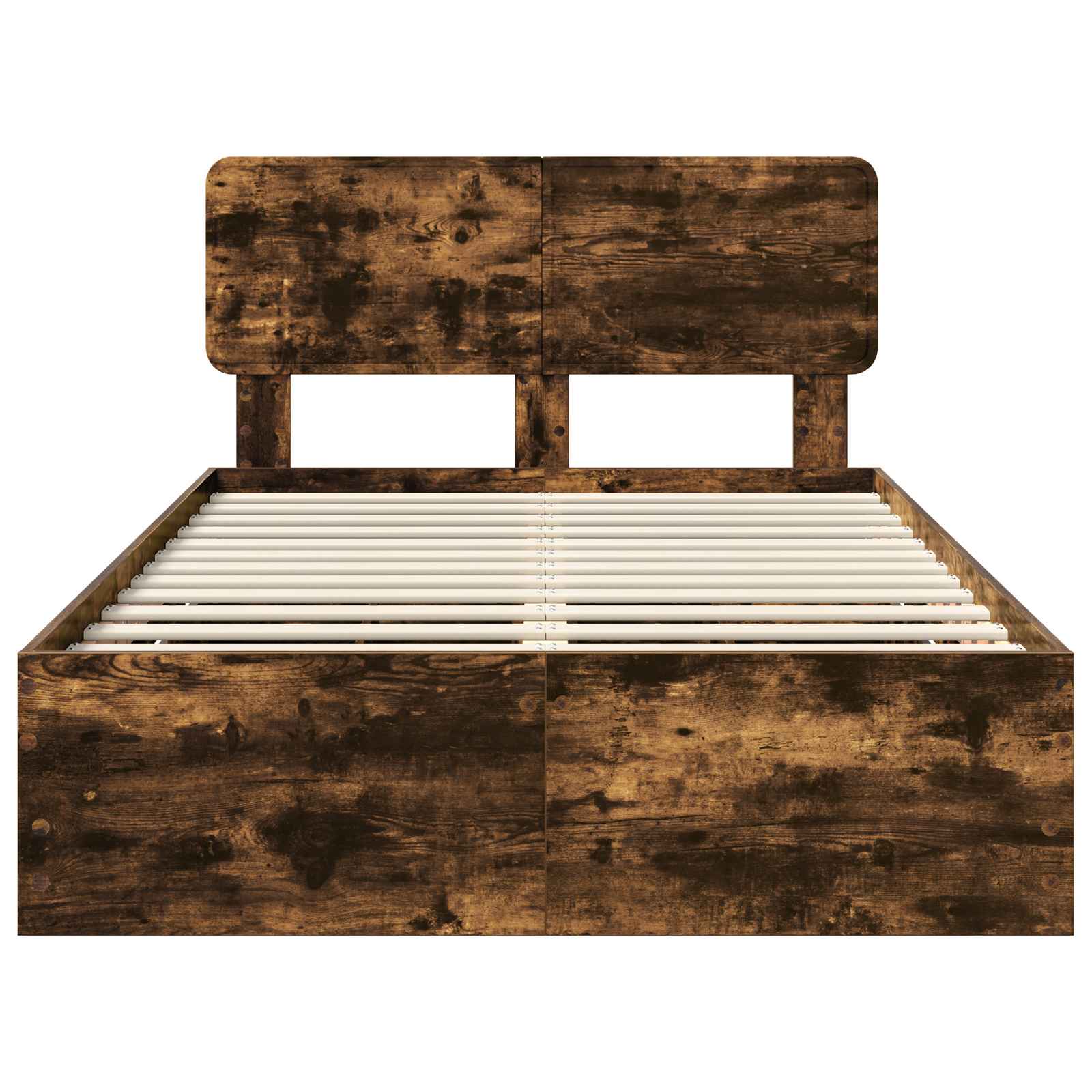Bedframe met lade Gerookte Eik 120 x 190 cm Geconstrueerd hout is nu te koop bij PeponiXL, paradijselijk wonen!