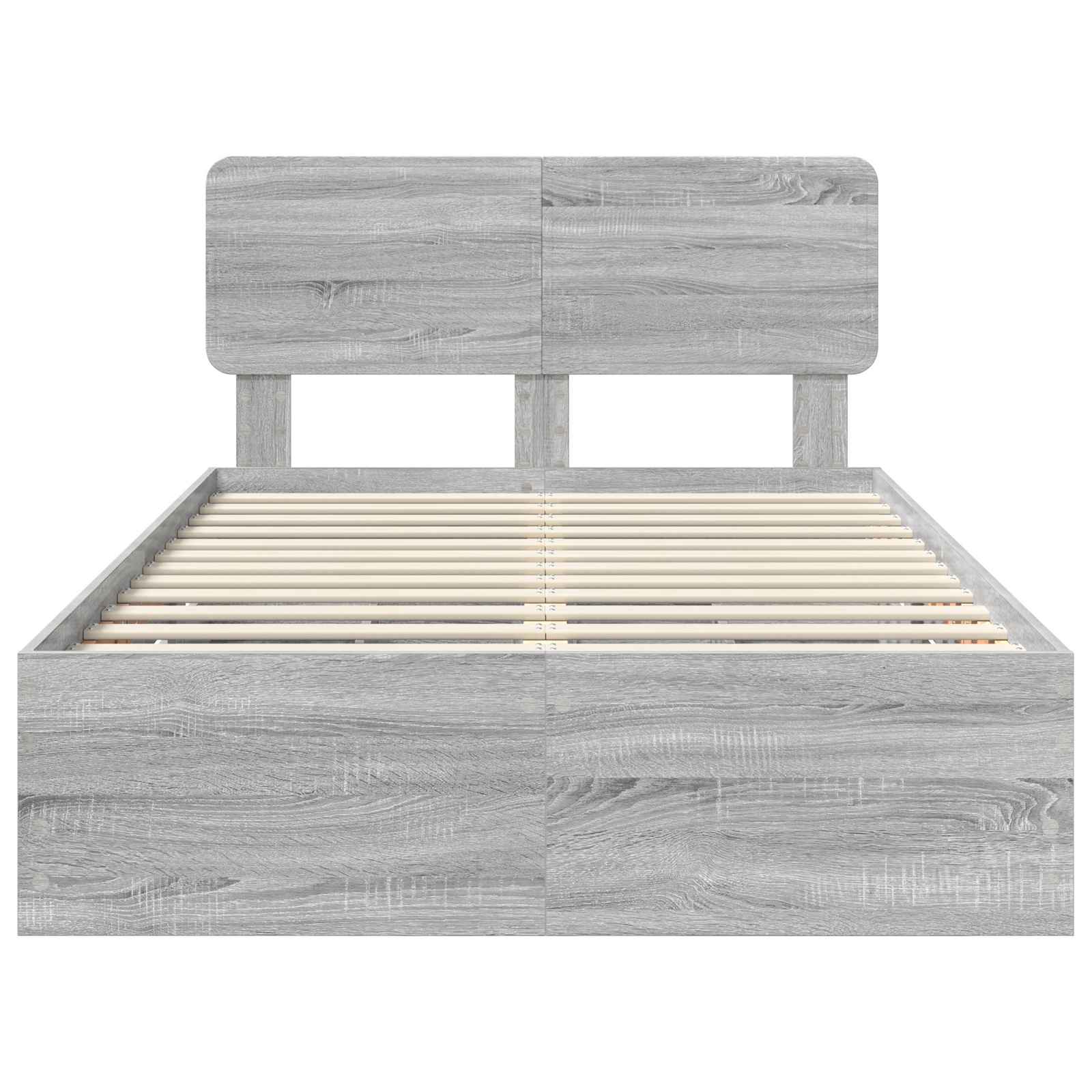 Bedframe met lade Grijze Sonoma 120 x 190 cm Geconstrueerd hout is nu te koop bij PeponiXL, paradijselijk wonen!
