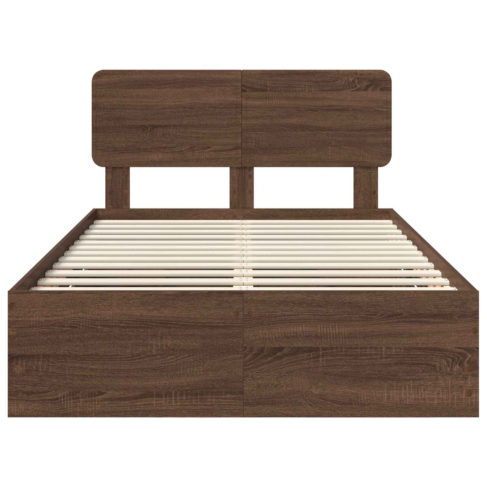 Bedframe met lade Bruine eik 120 x 190 cm Geconstrueerd hout is nu te koop bij PeponiXL, paradijselijk wonen!