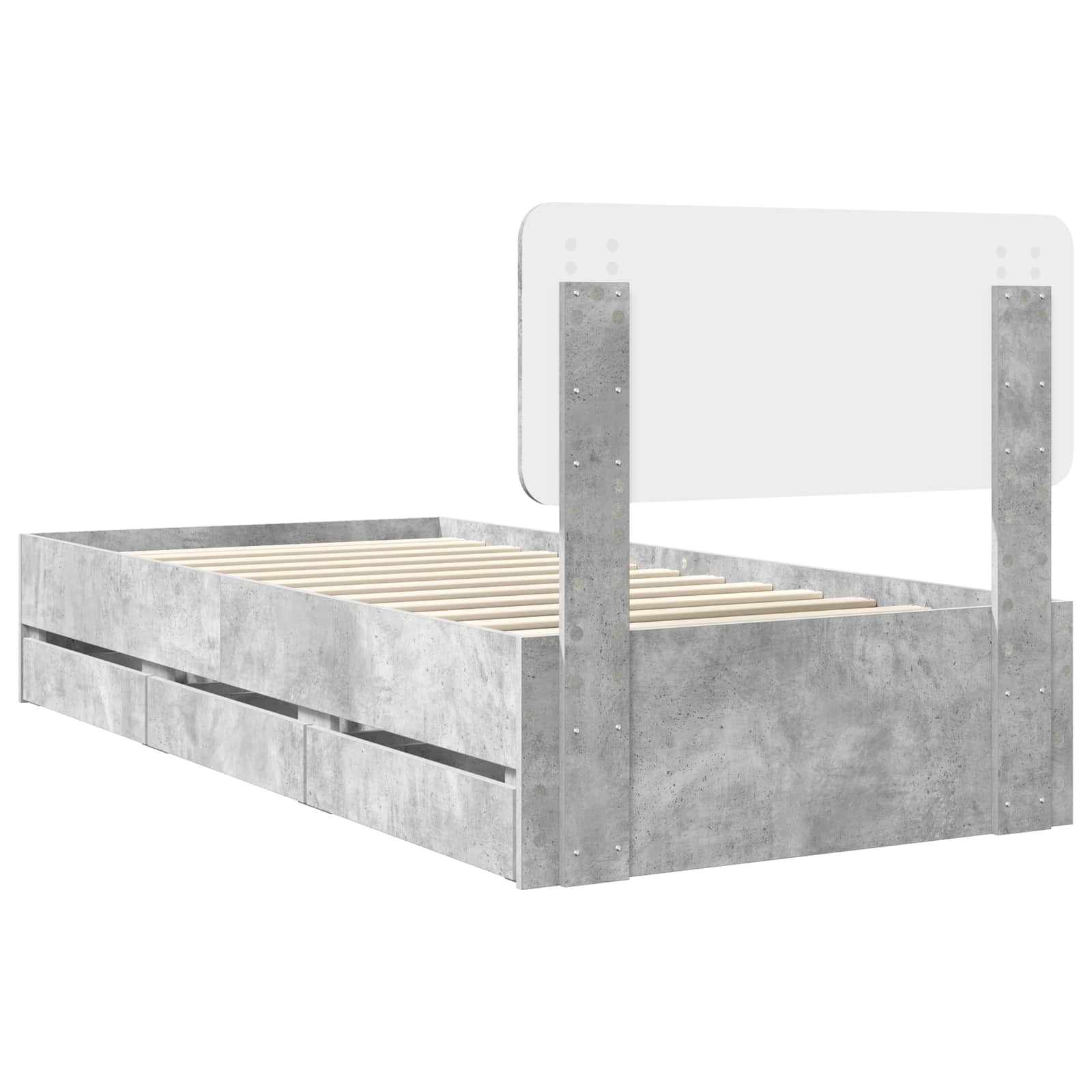 Bedframe met lade Beton Grijs 90 x 200 cm Geconstrueerd hout is nu te koop bij PeponiXL, paradijselijk wonen!