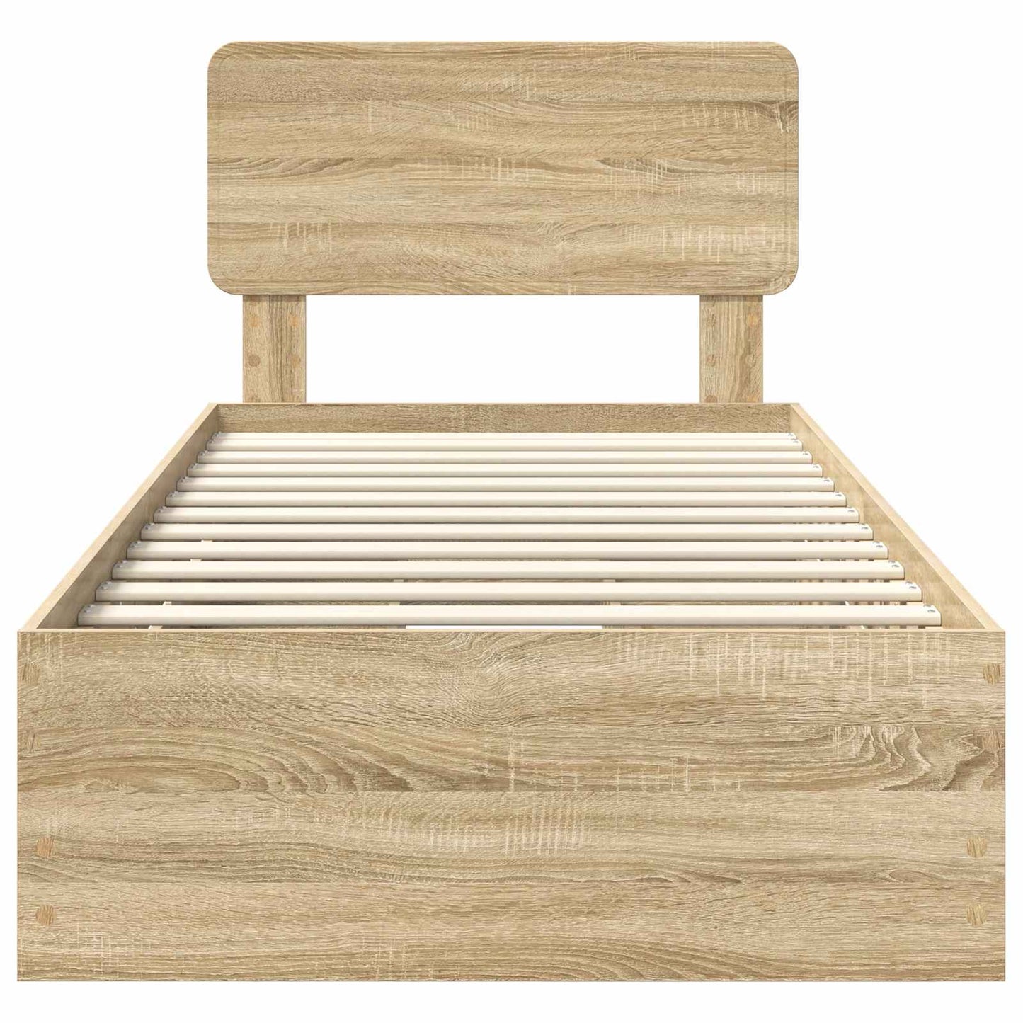 Bedframe met lade Sonoma Eiken 75 x 190 cm Geconstrueerd hout is nu te koop bij PeponiXL, paradijselijk wonen!