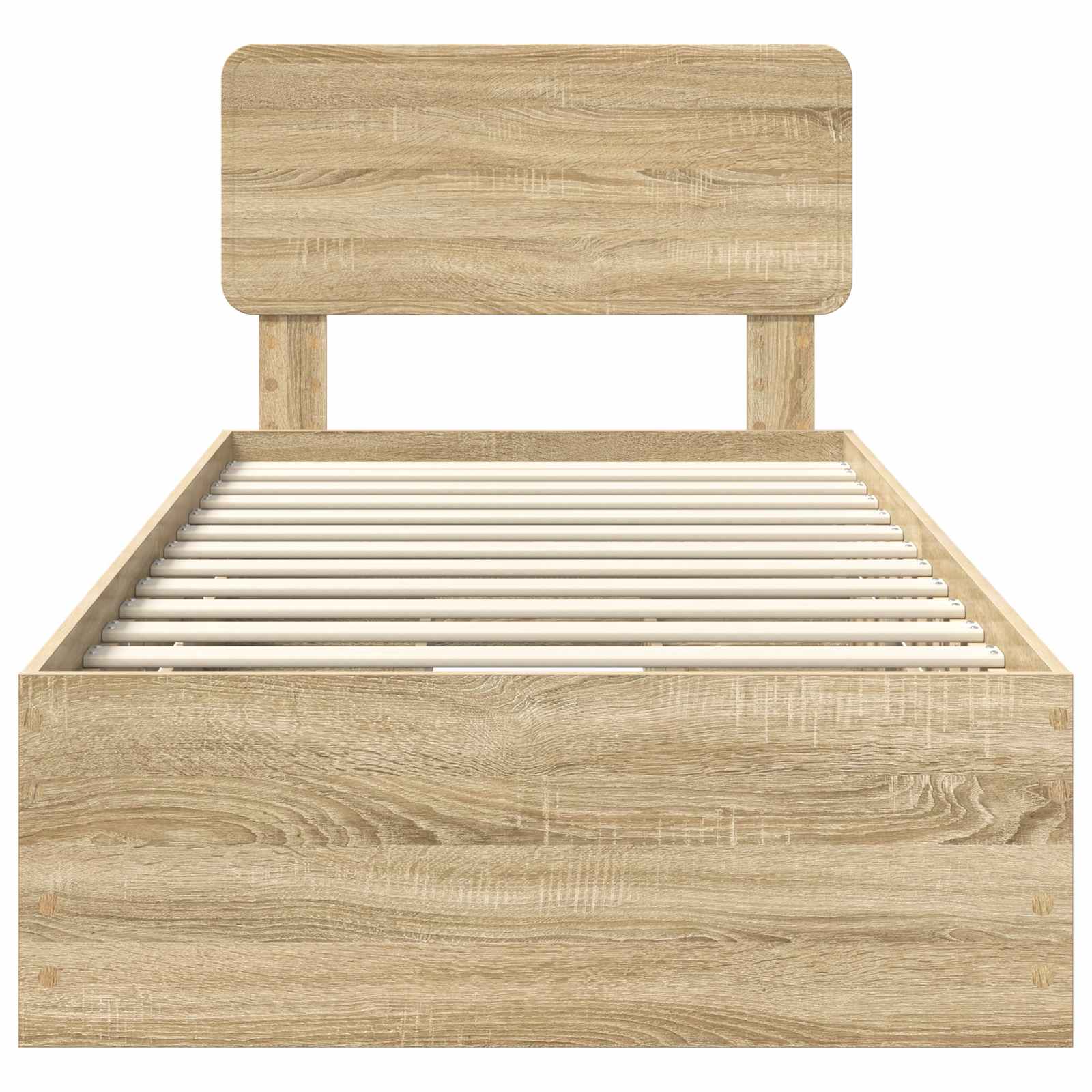 Bedframe met lade Sonoma Eiken 75 x 190 cm Geconstrueerd hout is nu te koop bij PeponiXL, paradijselijk wonen!