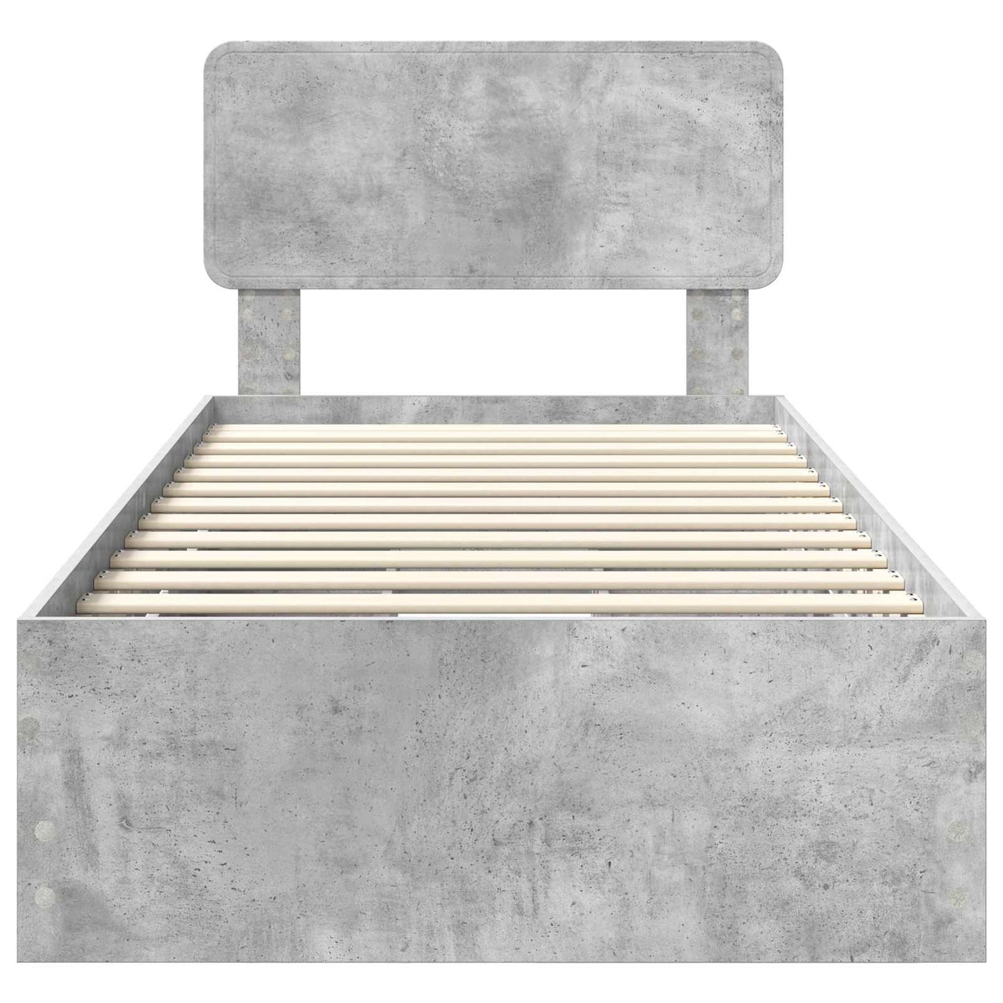 Bedframe met lade Beton Grijs 75 x 190 cm Geconstrueerd hout is nu te koop bij PeponiXL, paradijselijk wonen!
