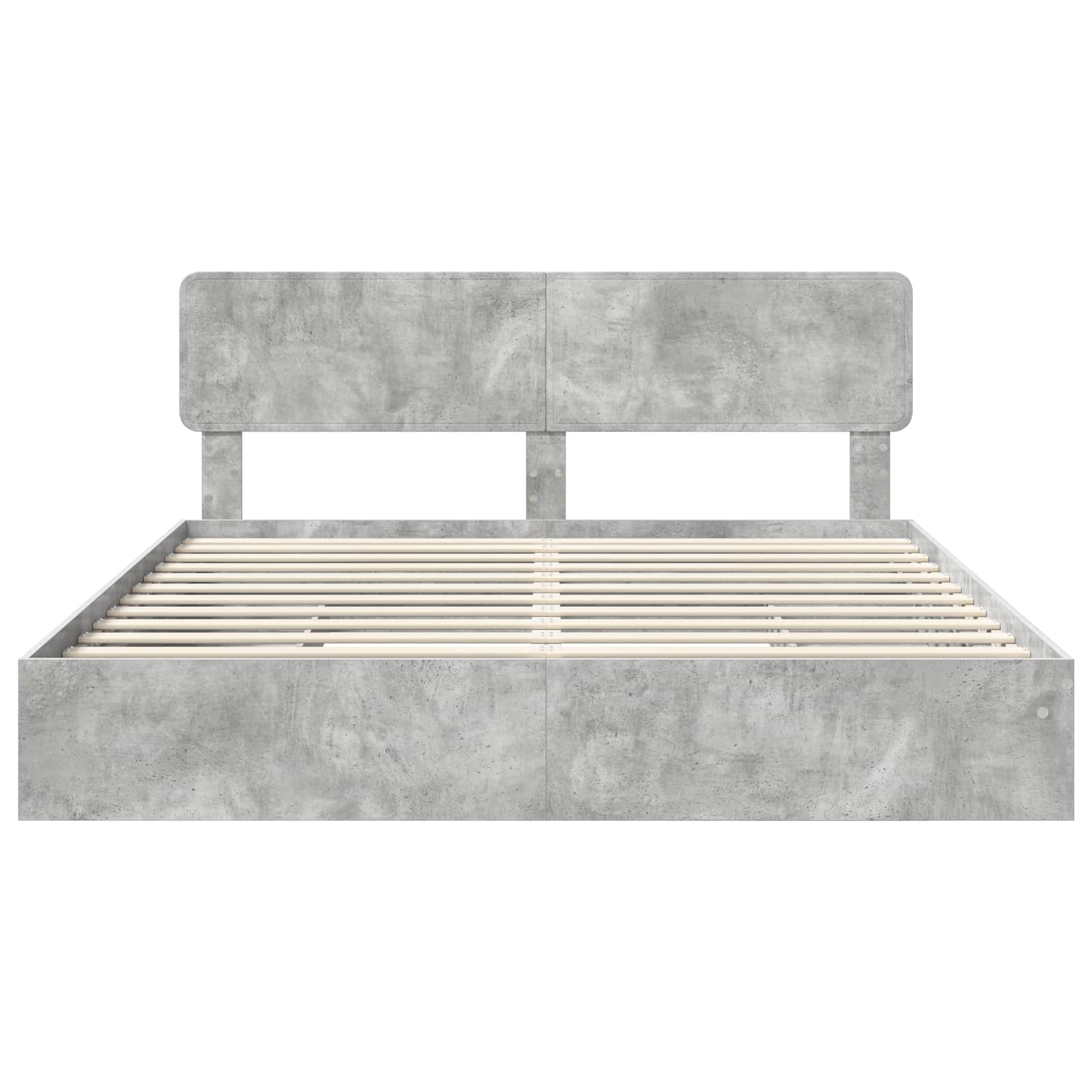 Opslag bed met hoofdeinde Beton Grijs 200 x 200 cm Bewerkt hout is nu te koop bij PeponiXL, paradijselijk wonen!
