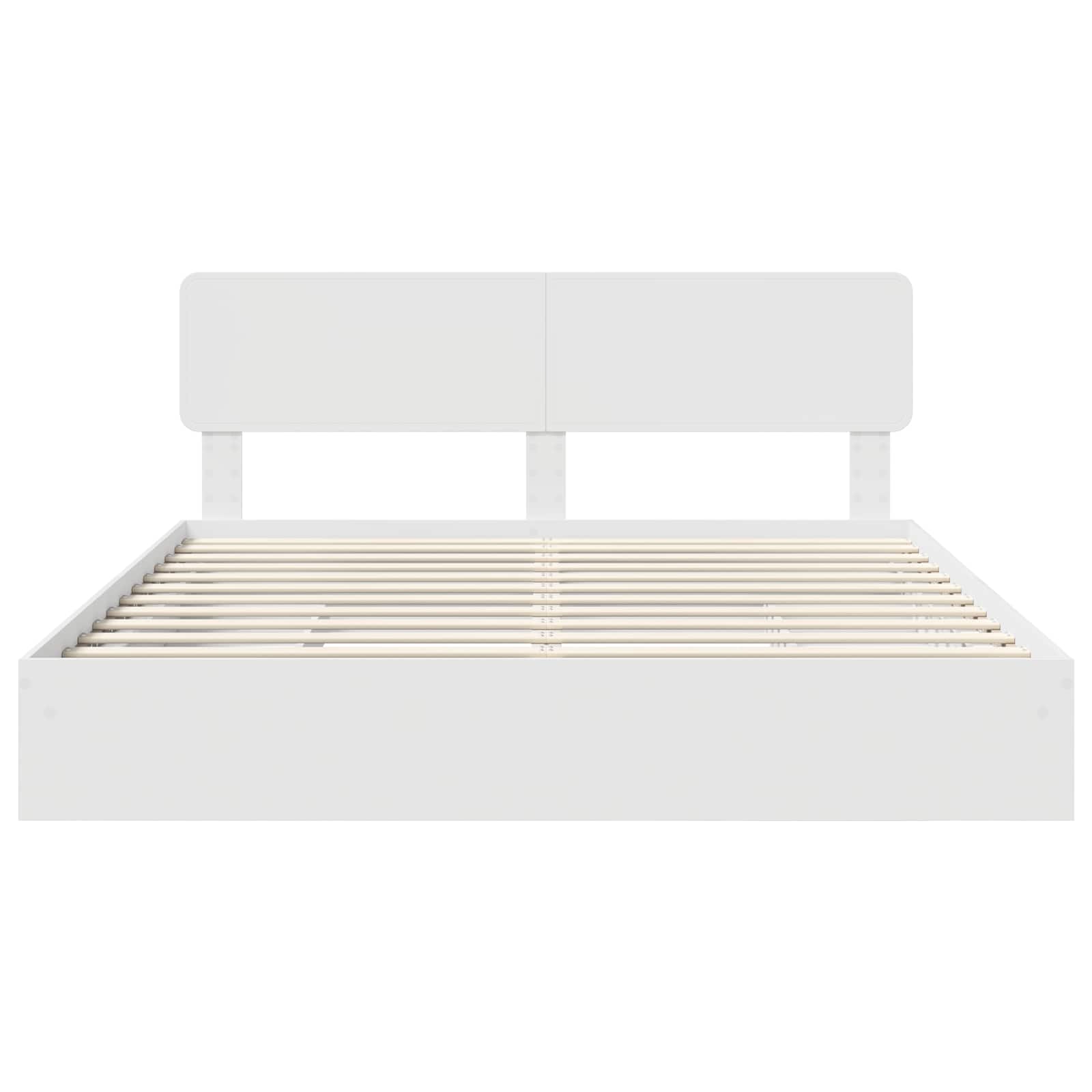 Opslag bed met hoofdeinde Wit 180 x 200 cm Bewerkt hout is nu te koop bij PeponiXL, paradijselijk wonen!