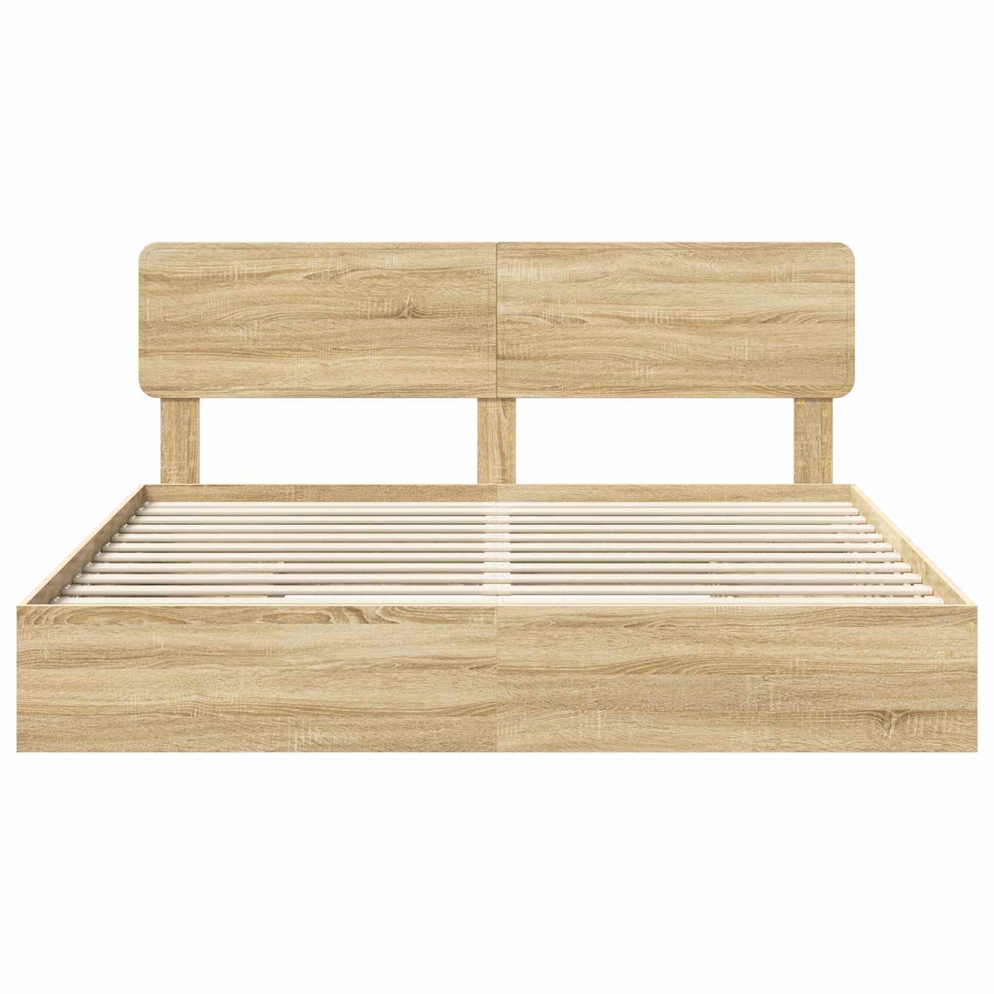 Opslag bed met lade Sonoma Eiken 180 x 200 cm Bewerkt hout is nu te koop bij PeponiXL, paradijselijk wonen!