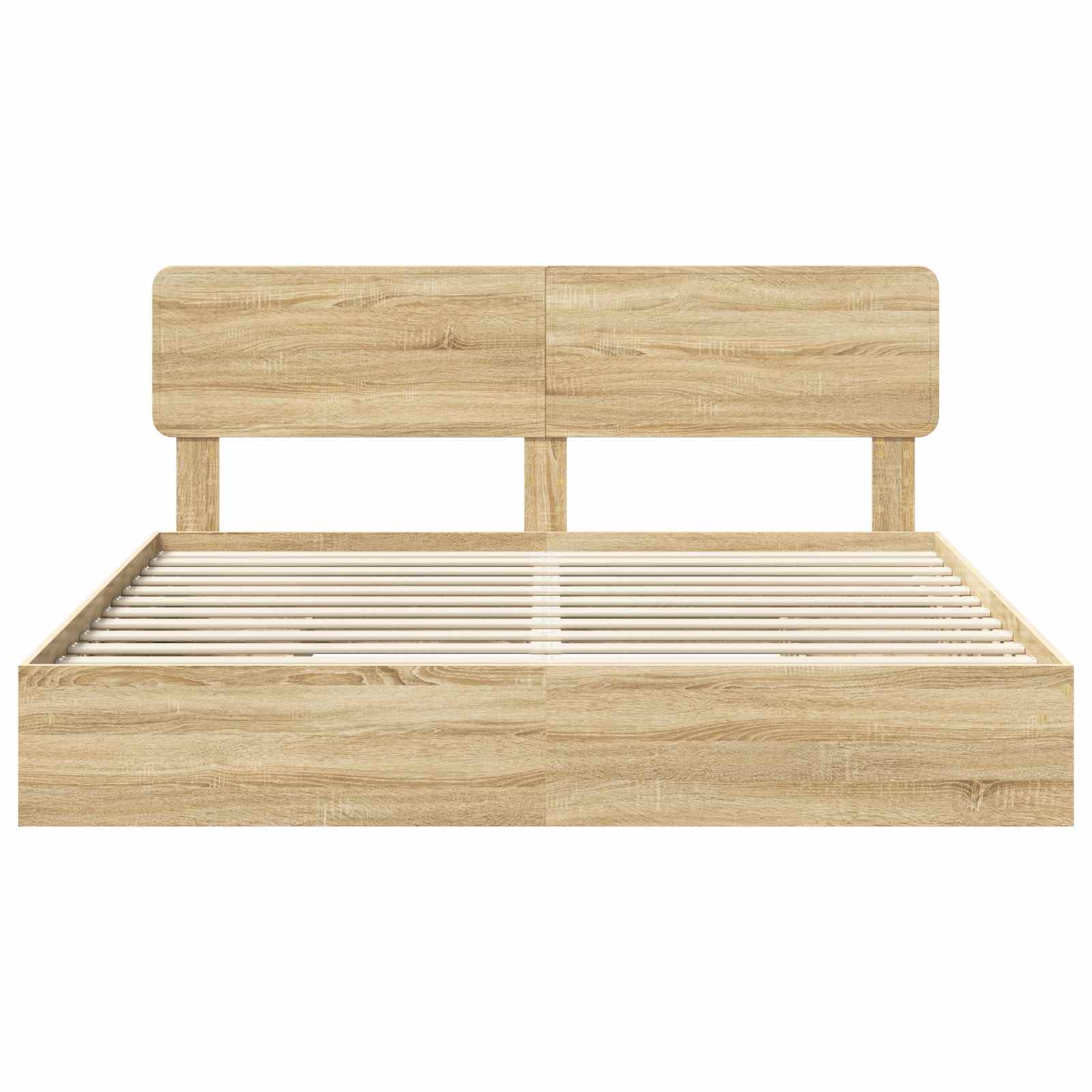 Opslag bed met lade Sonoma Eiken 180 x 200 cm Bewerkt hout is nu te koop bij PeponiXL, paradijselijk wonen!
