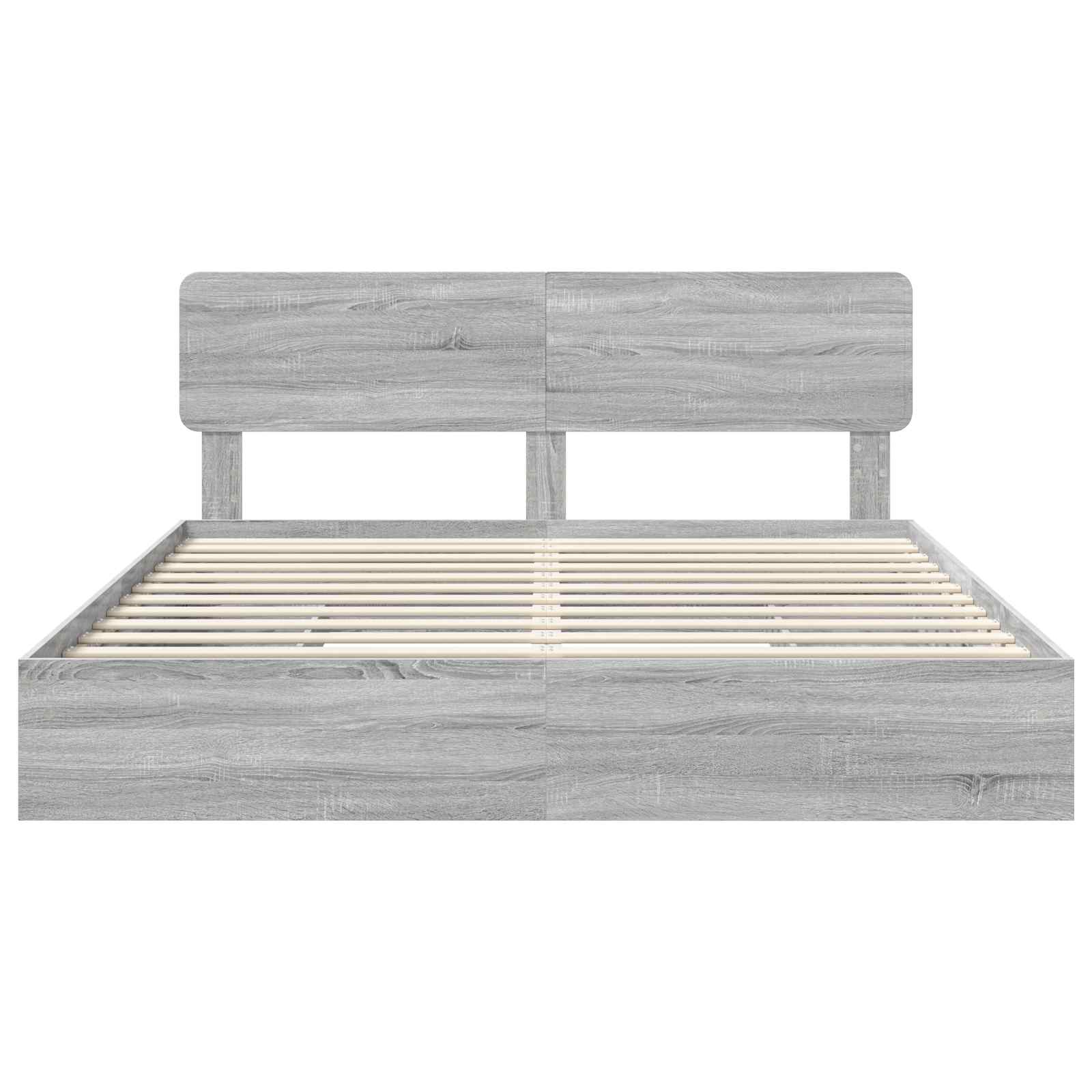Opslag bed met lade Grijs Sonoma 180 x 200 cm Bewerkt hout is nu te koop bij PeponiXL, paradijselijk wonen!