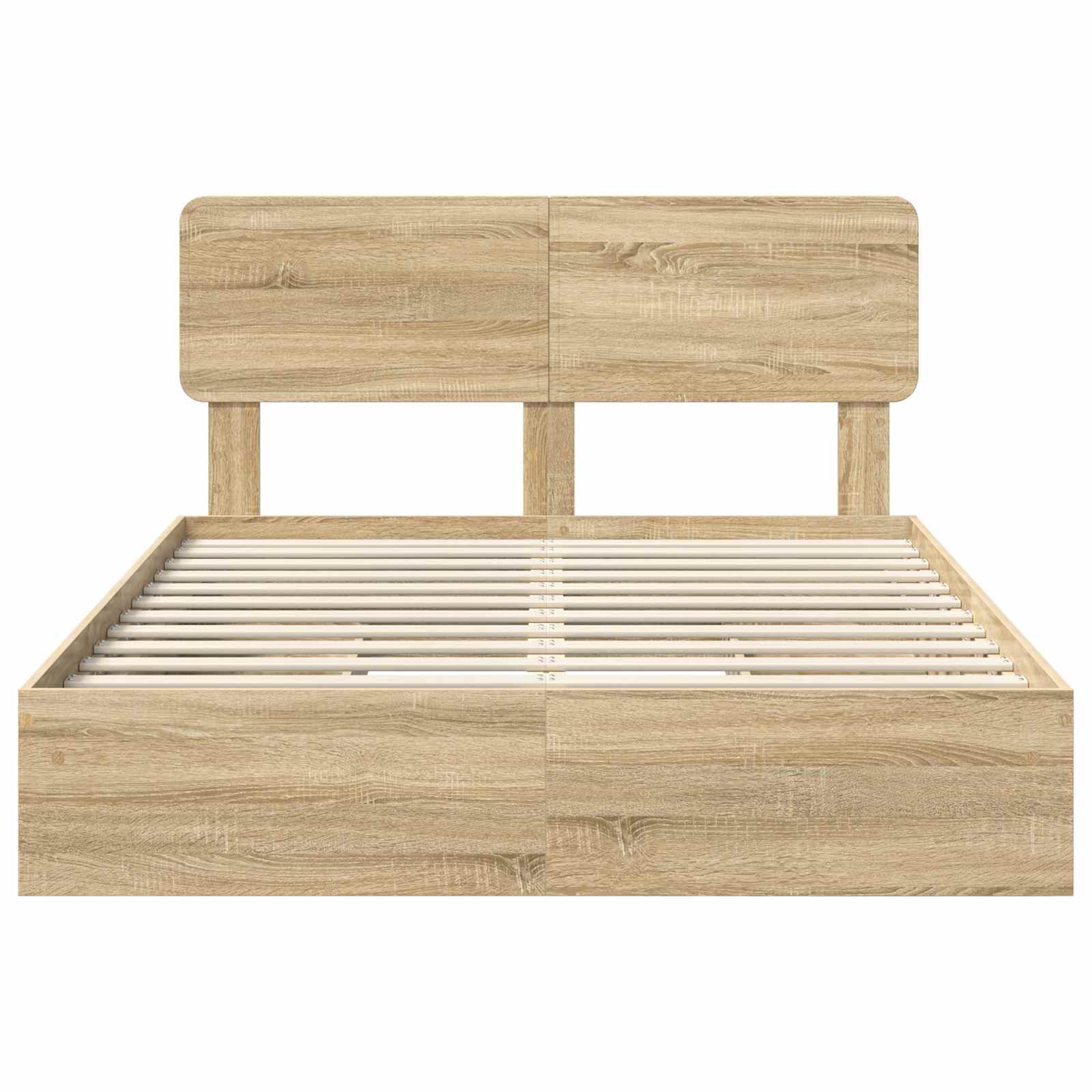 Opslag bed met lade Sonoma Eiken 160 x 200 cm Bewerkt hout is nu te koop bij PeponiXL, paradijselijk wonen!